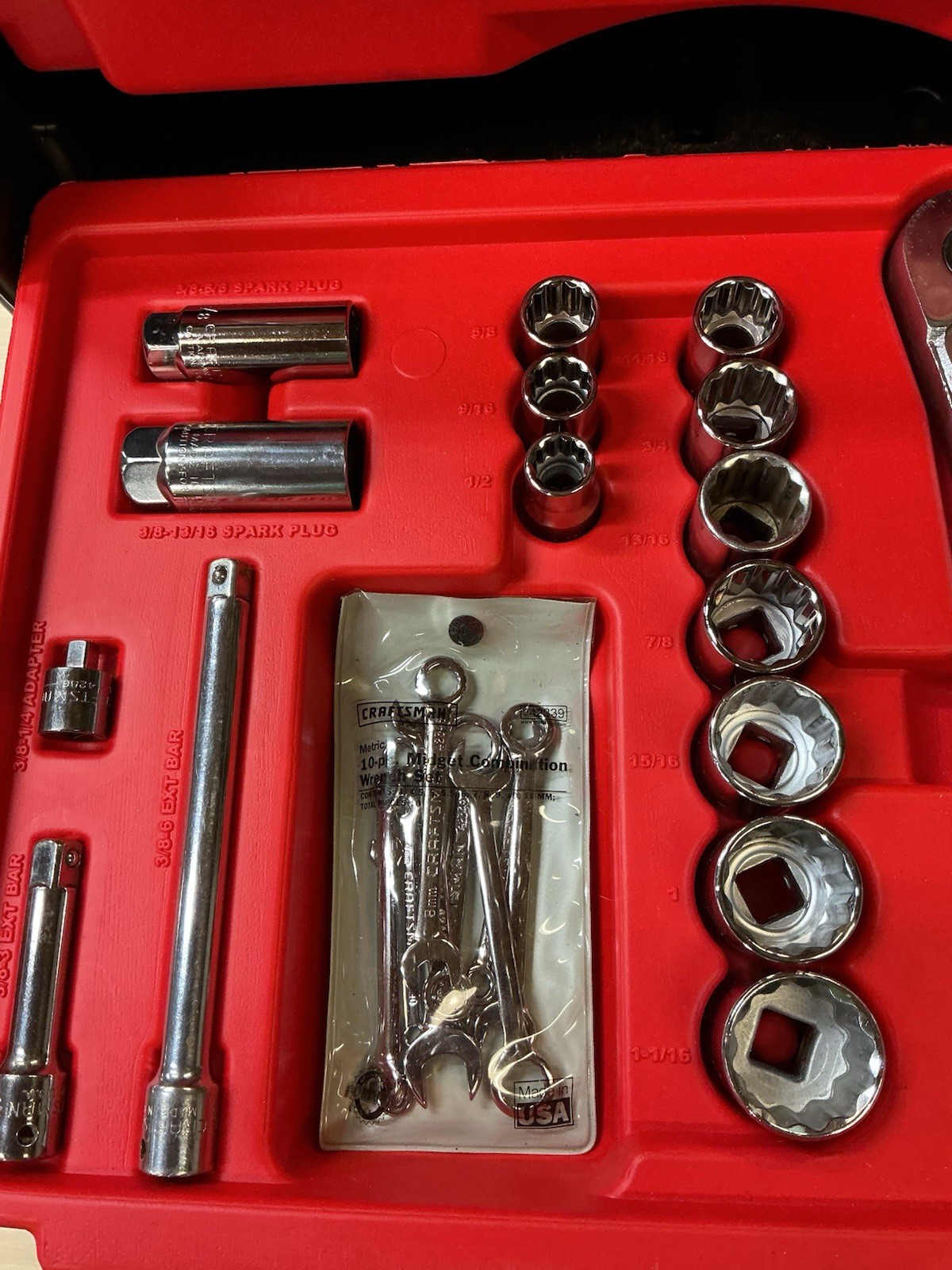 Sears Craftsman USA 260pc Mechanics Tool Socket Ratchet Set 3 Drwr 34260 Nos 6pt