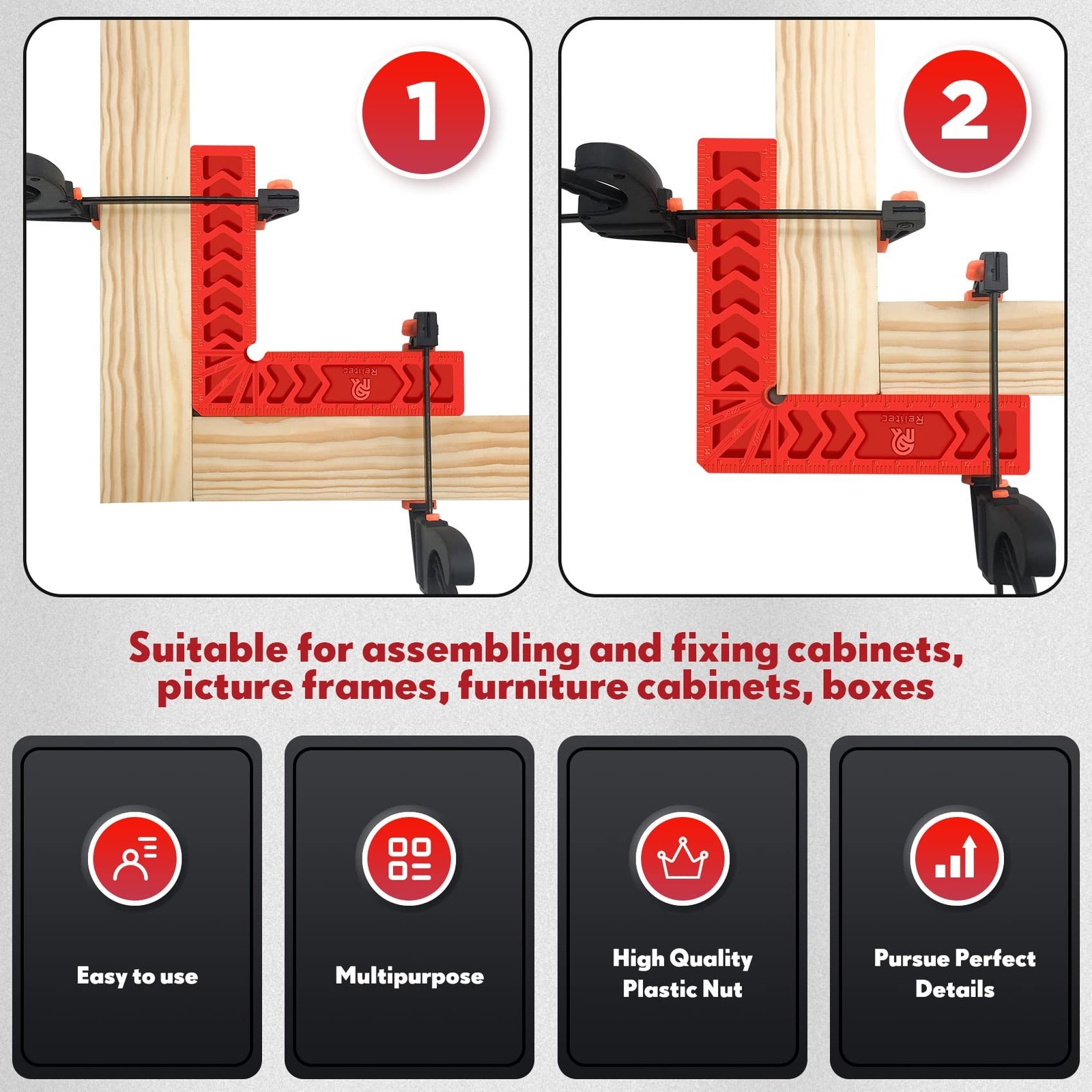 90 Degree Positioning Squares, Clamping Square, Right Angle Clamp C… Fast Ship