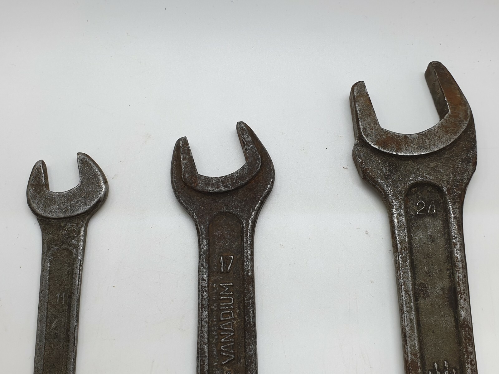 set of 3x SOVIET VINTAGE WRENCH MADE IN USSR – OPEN ENDED SPANNER