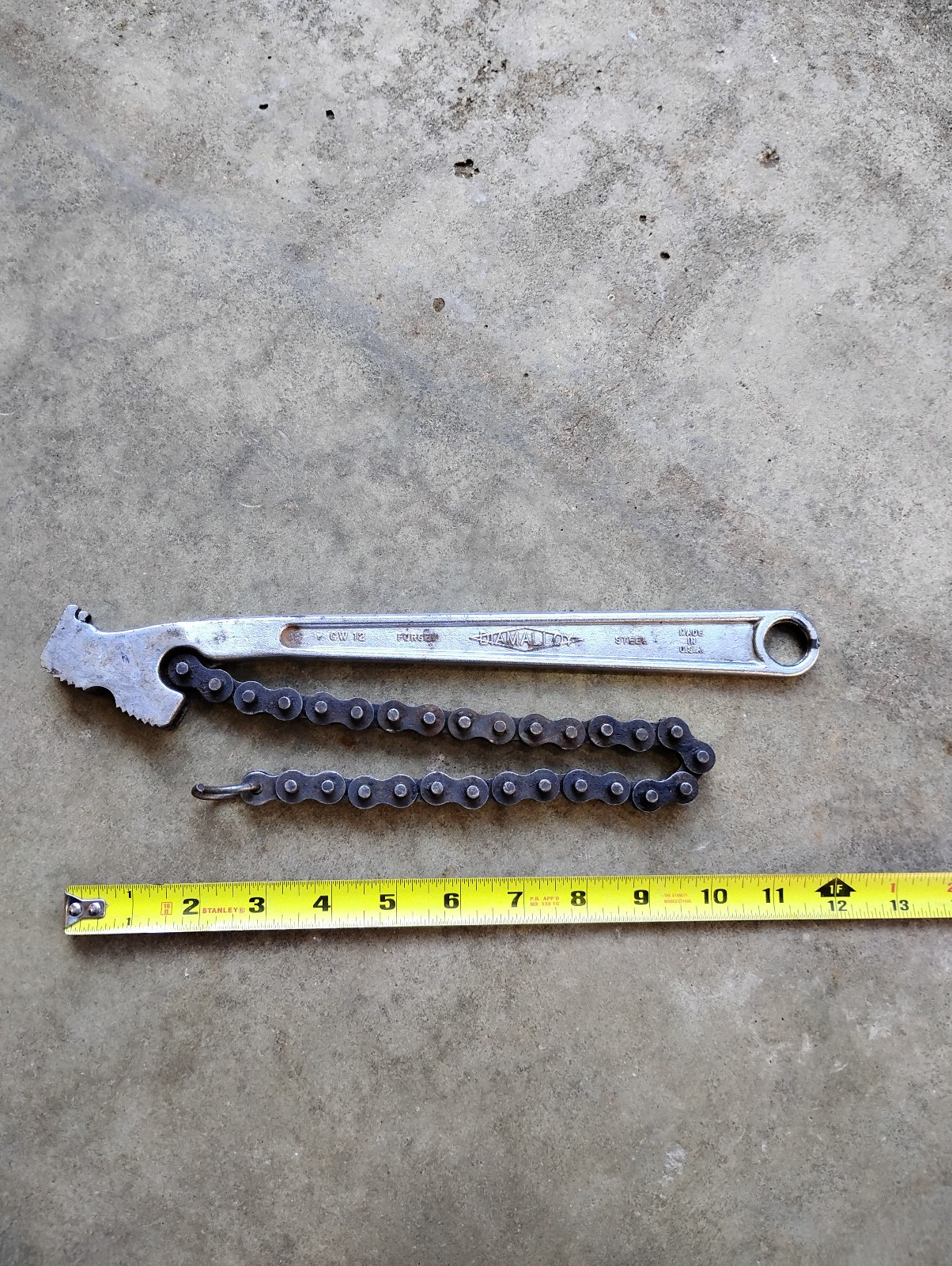 Diamond Tool & Horseshoe Co. CW12 12″ Chain Wrench vintage Diamalloy Duluth