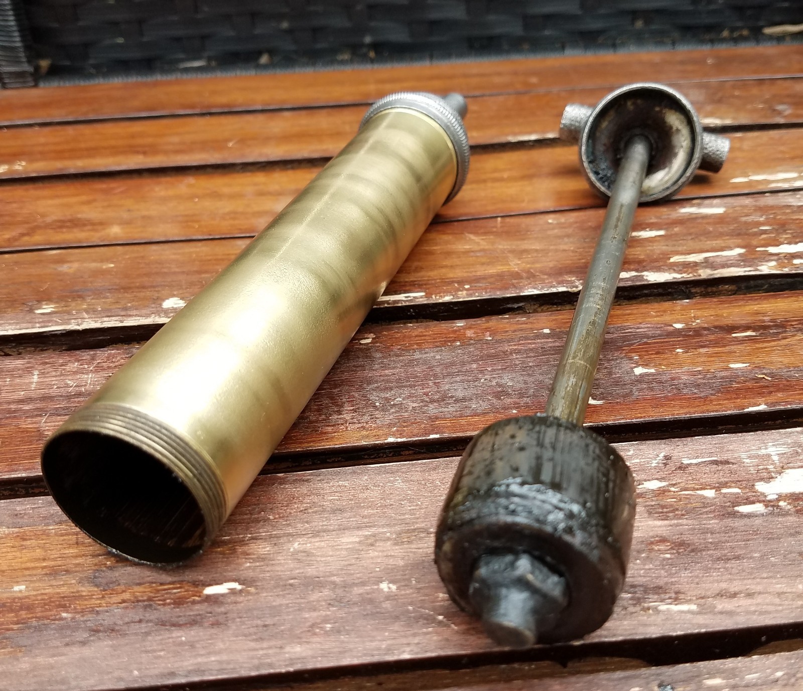 Vintage Brass Manual Grease Oil Pump Gun