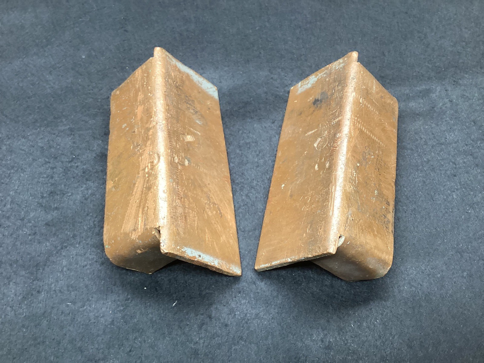 Custom Made Copper Vise Jaw Covers 5” Soft Jaws Pair Heavy Copper ! L👀K !