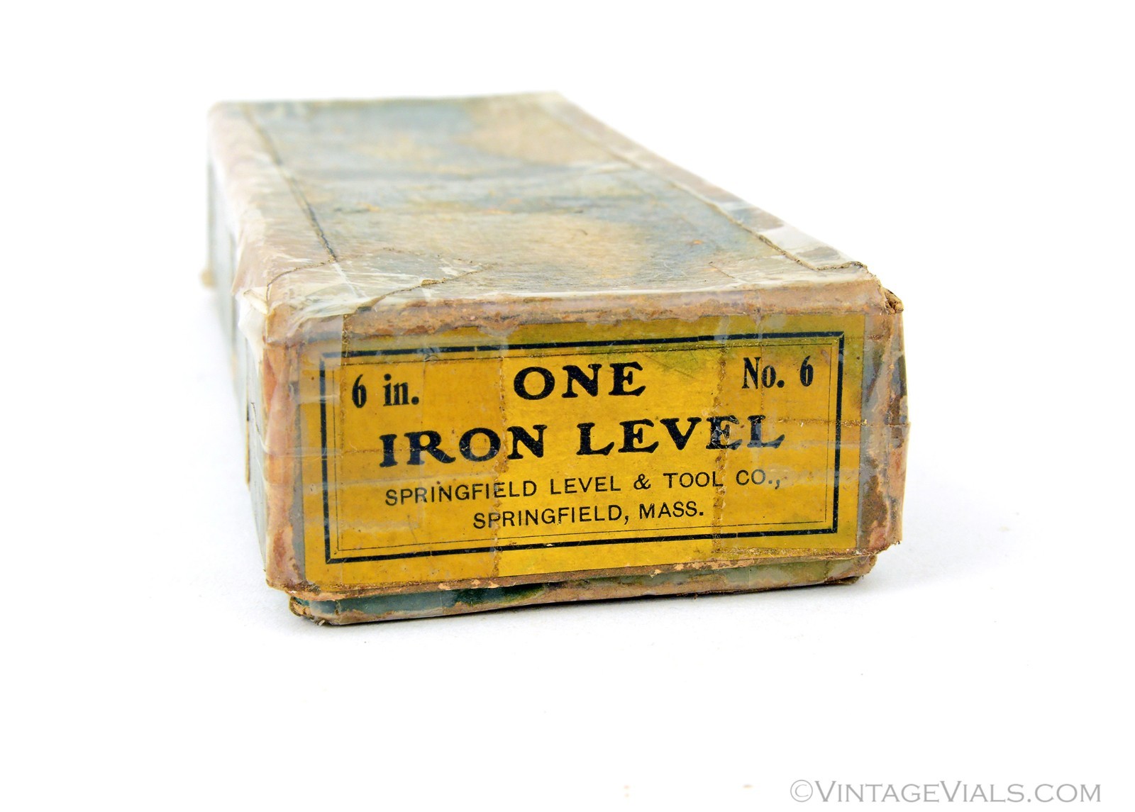 Mint Unused! SRINGFIEILD LEVEL & TOOL CO. No. 6 Iron Level in ORIGINAL BOX!