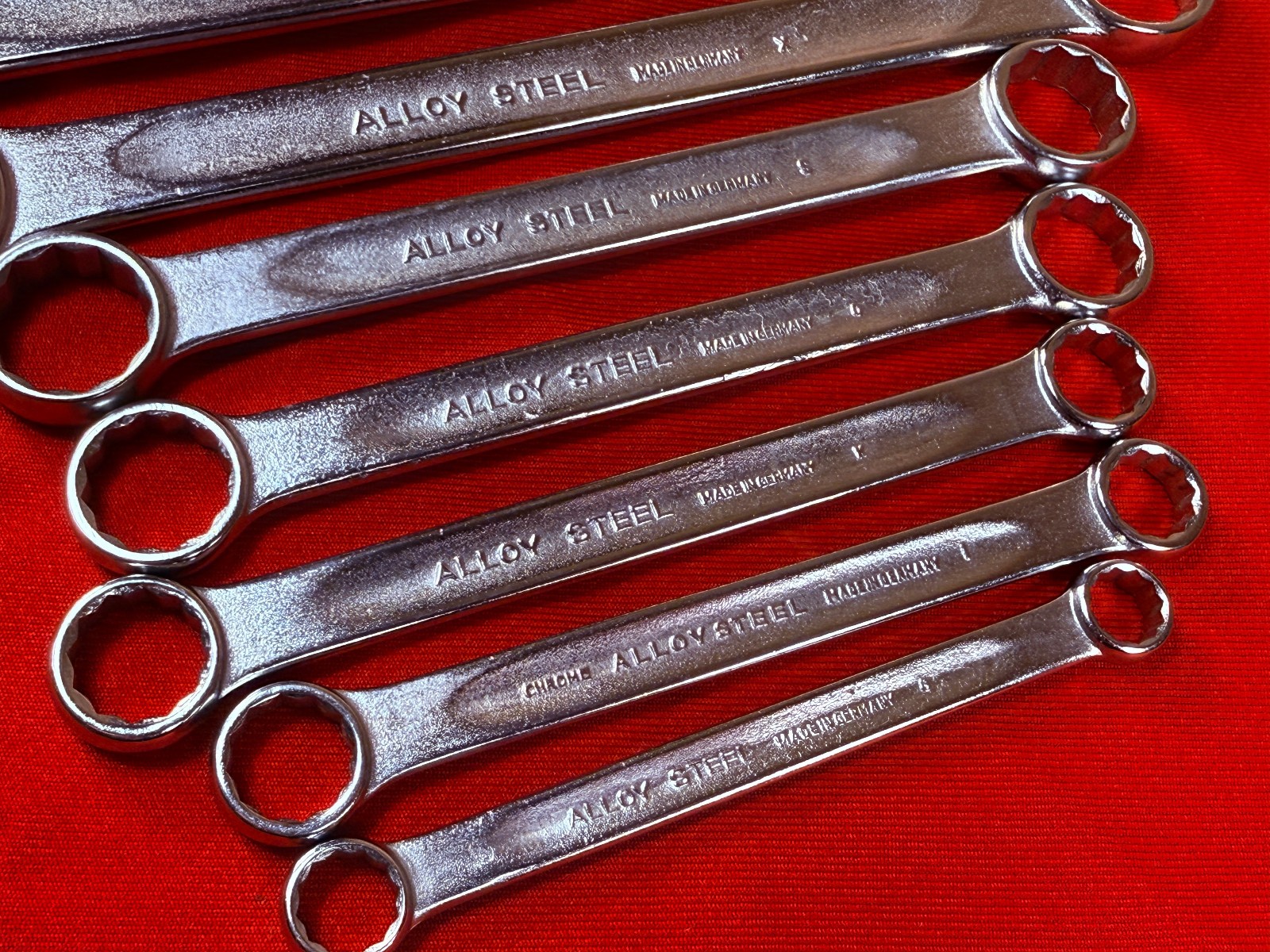 RARE No or Zero Offset NOS 8 pc Stahlwille Box End Wrench Set Metric 10-32mm