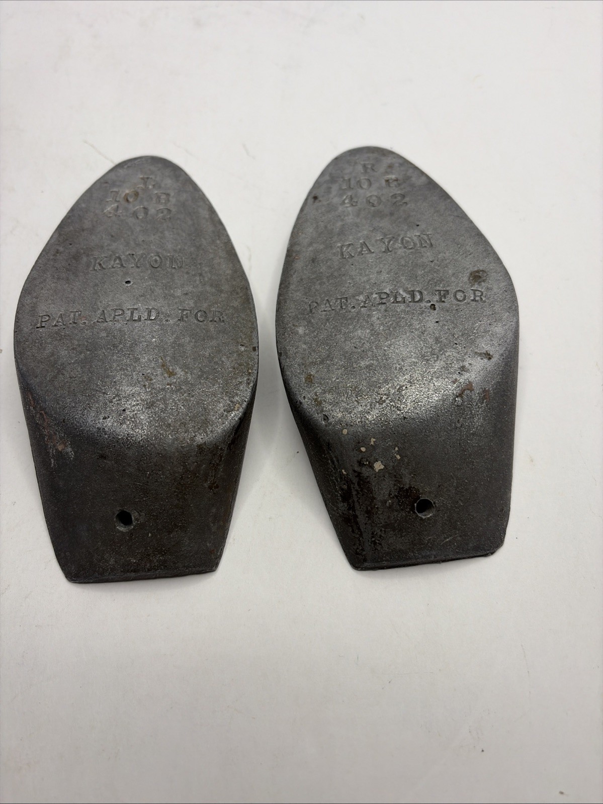 Antique Aluminum Lasts Matched Pair R&L Karon 10 B 402 Rare