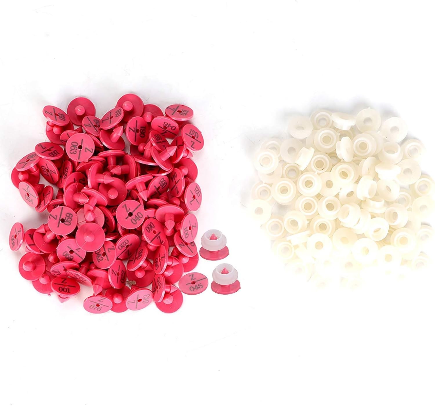 100Pcs Quality Plastic Animal Livestock Ear Tag for Rabbit Dog Marker Label L…