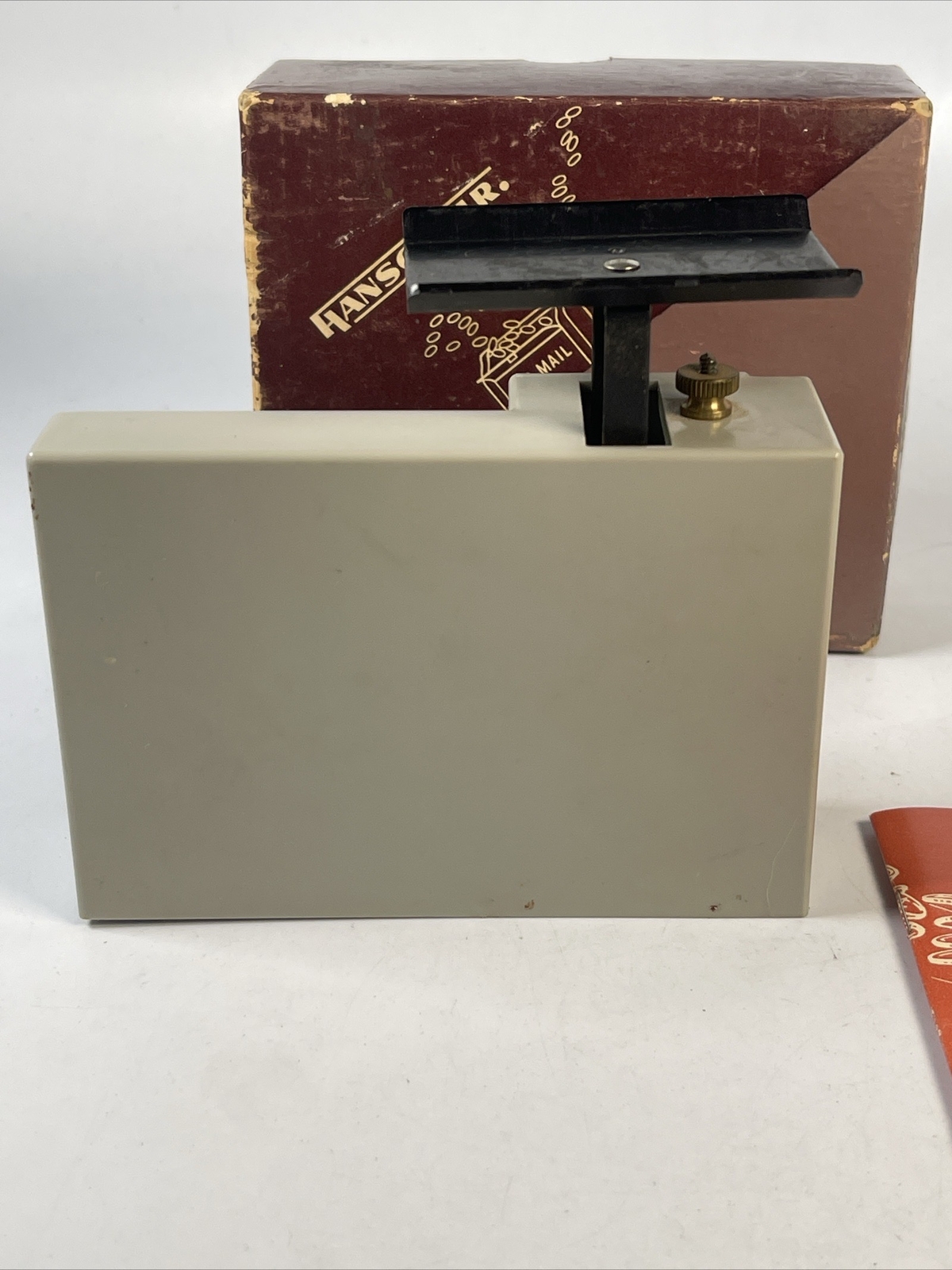 Vintage Hanson Jr Postal Scale Model 1516 One pound by 1/2 Oz 1950s Box & Manual
