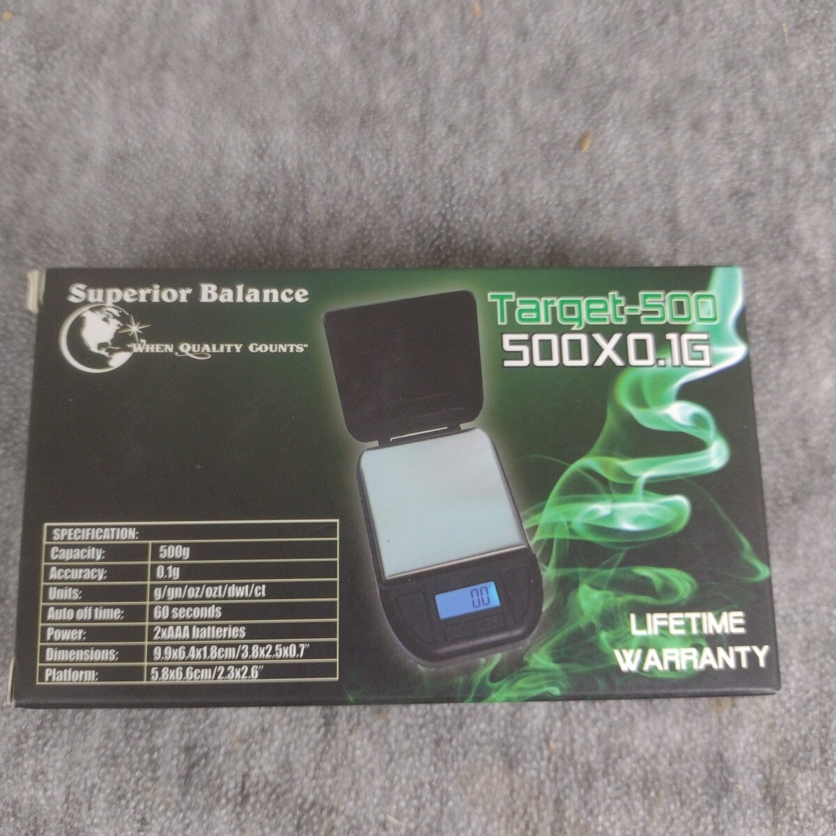 Superior Balance Digital Pocket Scale Target-500 500 x 0.1g – Black