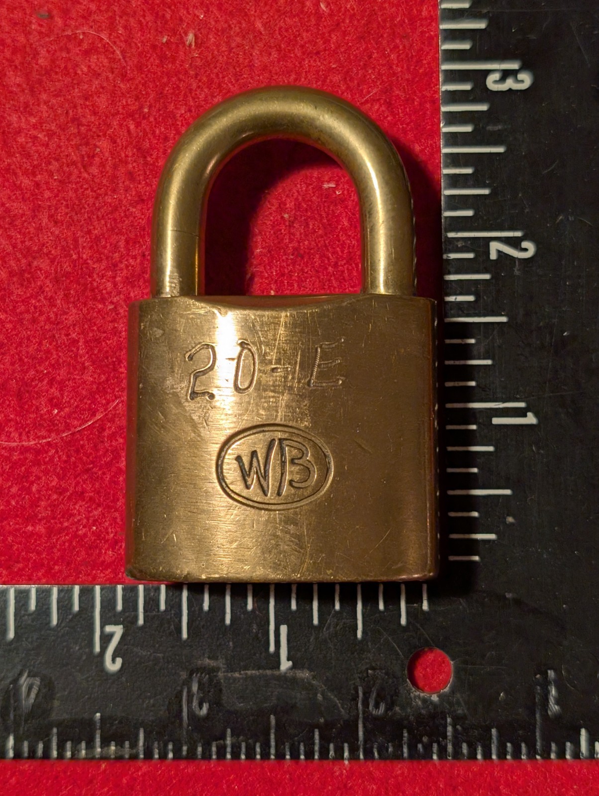 1941 “ATLANTIC RICHFIELD” BRASS PADLOCK w/ KEY, ANTIQUE VINTAGE LOCK LOT #236