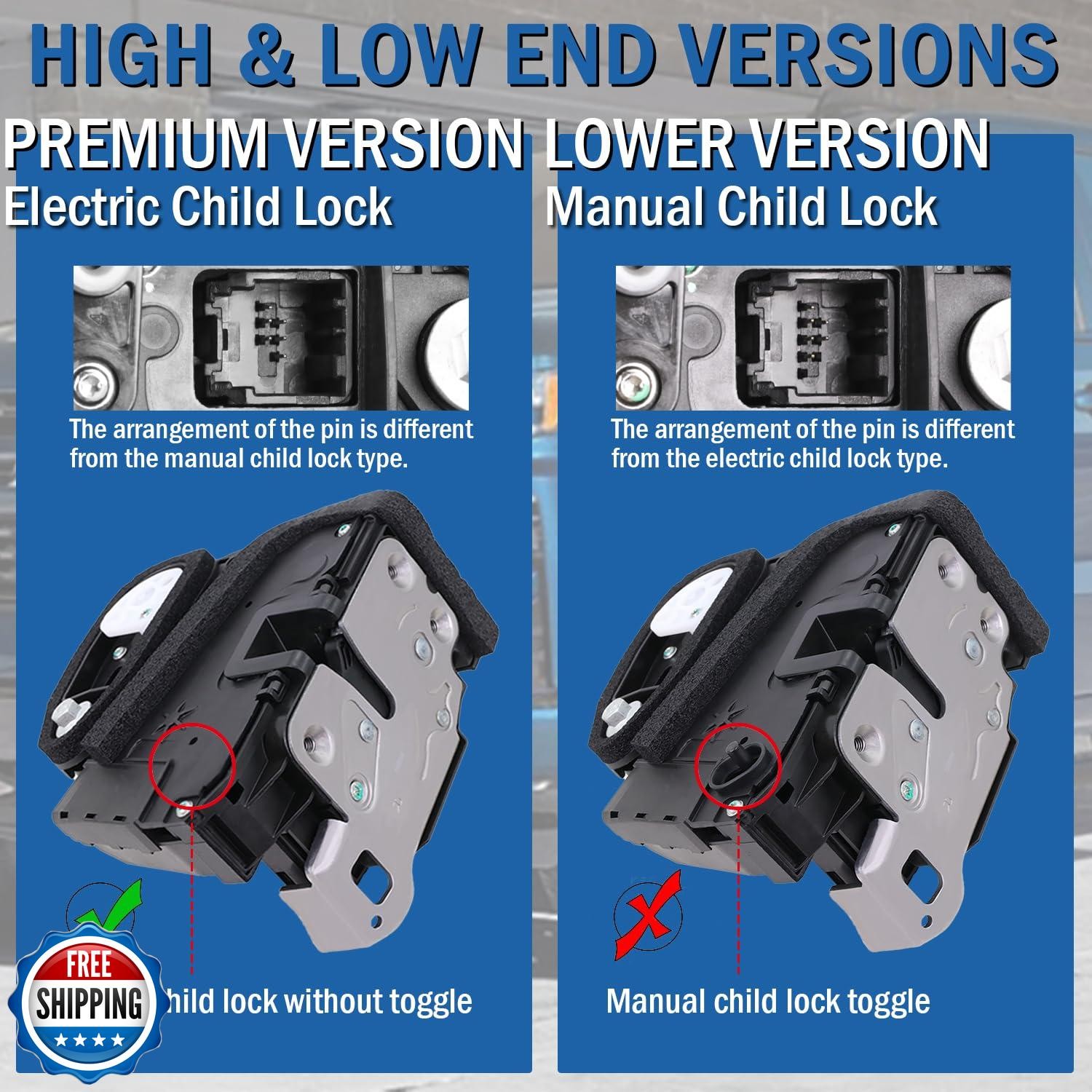 Qagea Rear Right Passenger Side Door Lock Latch Actuator Motor – Electric Chi