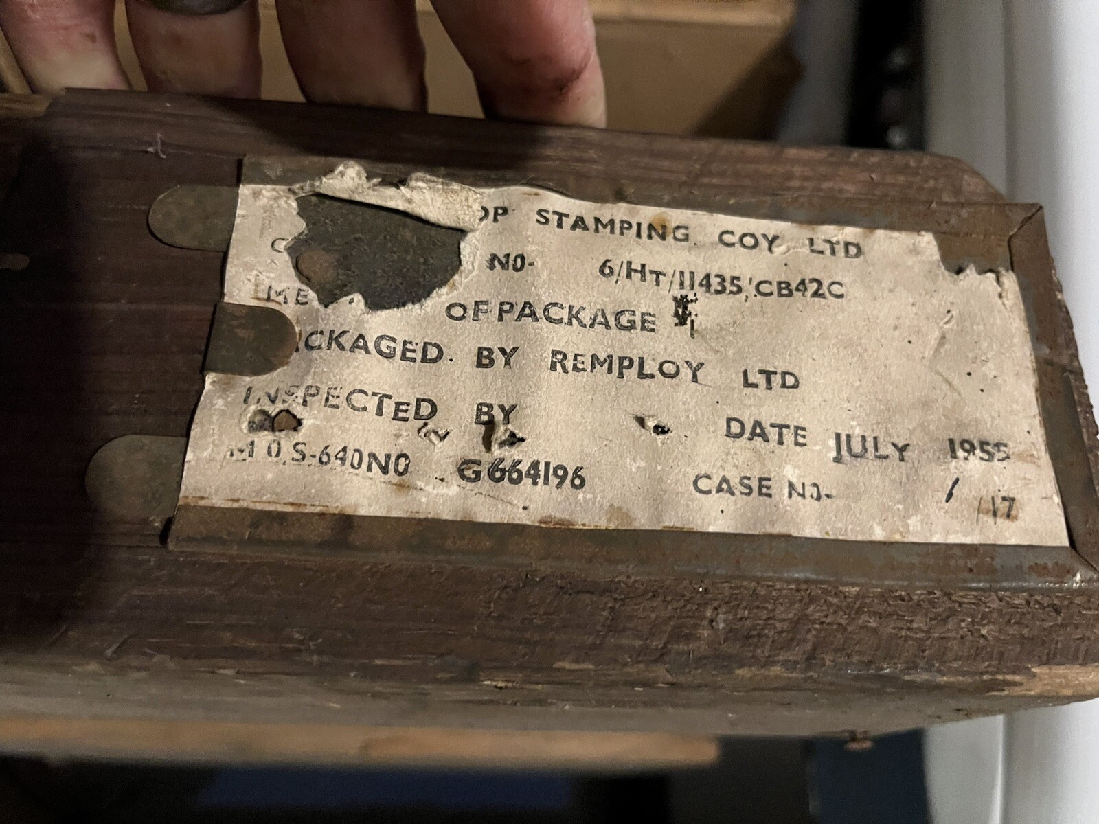DROPSTAMCO – 5/16 + 3/8 Combination Spanner – Ex-MOD,Dated 1955 – Unissued ‘NOS’
