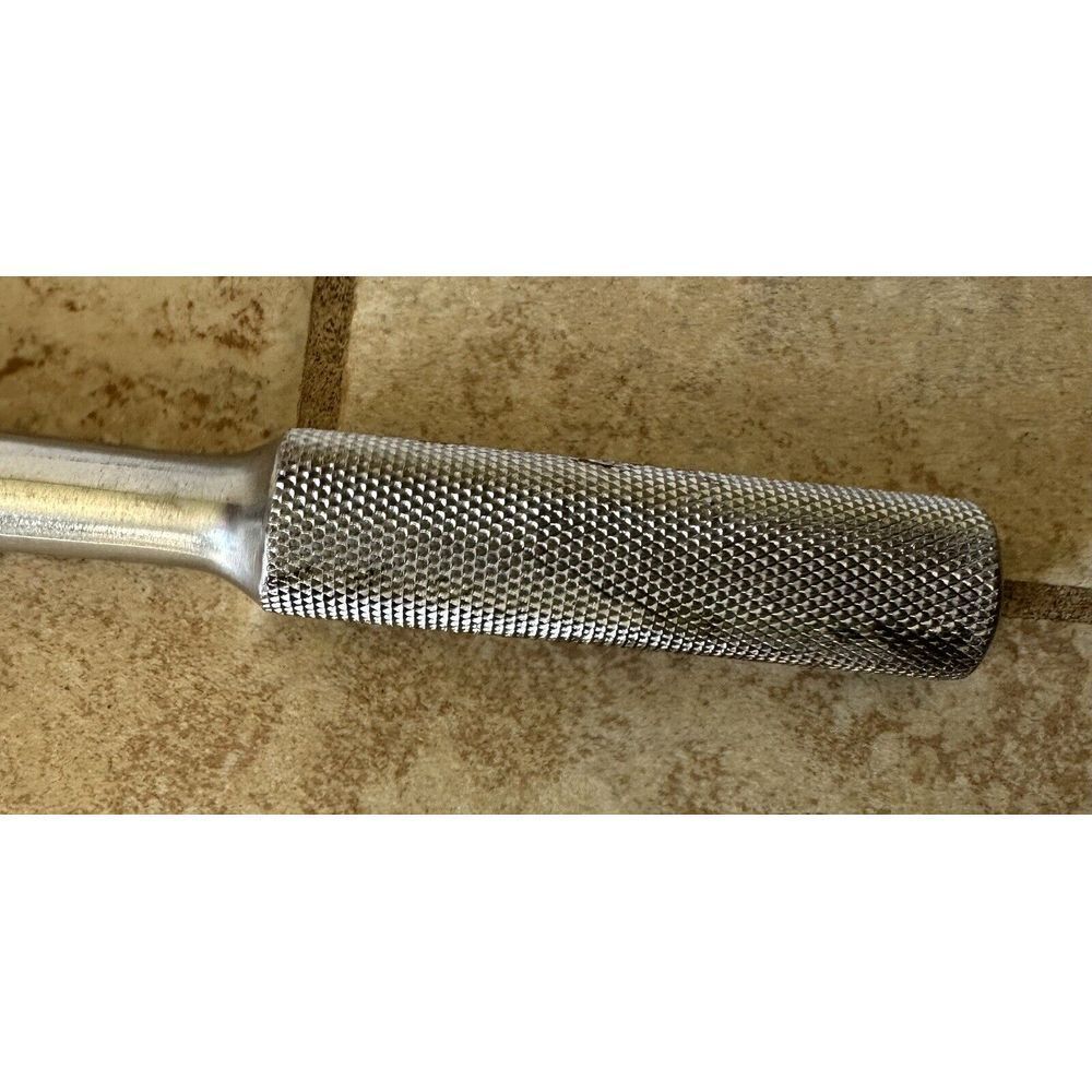 S-K Tools Chrome 1/2″ Dr Ratchet # 42470 USA 10″Long Knurled Handle