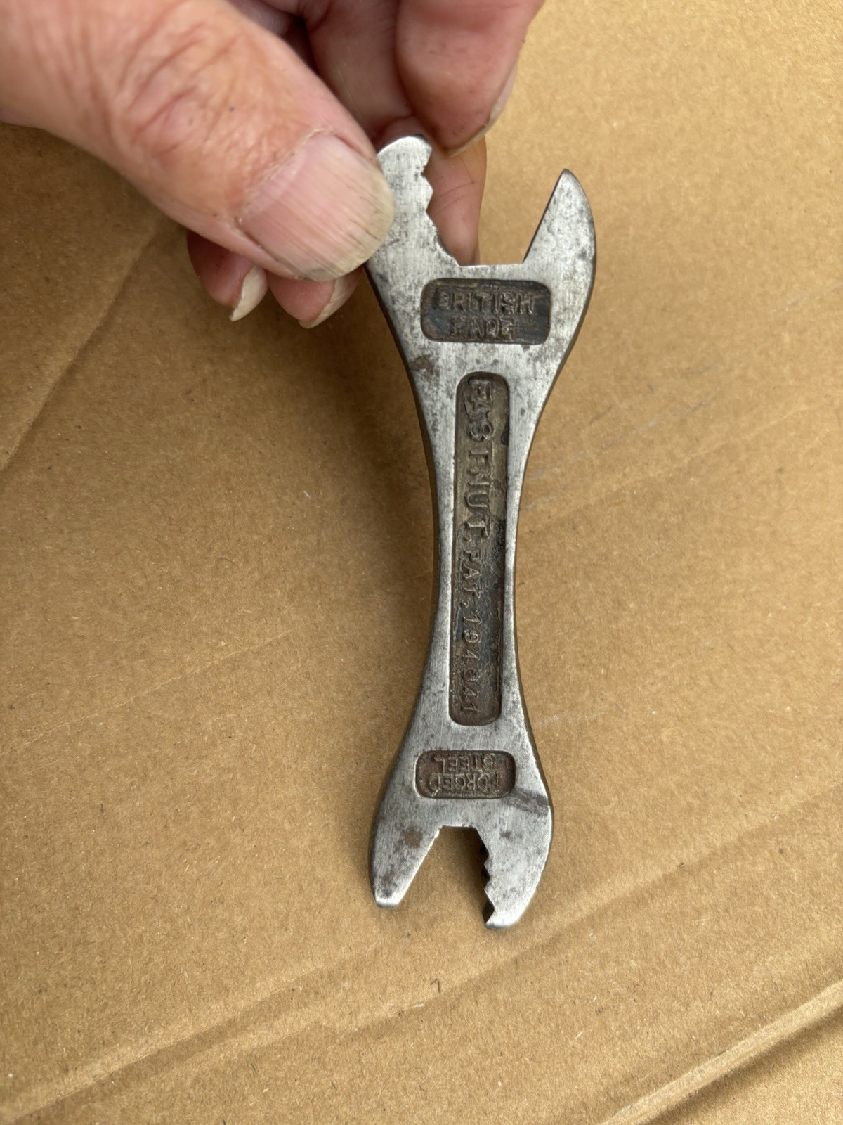 Fastnut No 10 British Made Multi Size Spanner , Pat No 194041, 4” Long, Fastnut,
