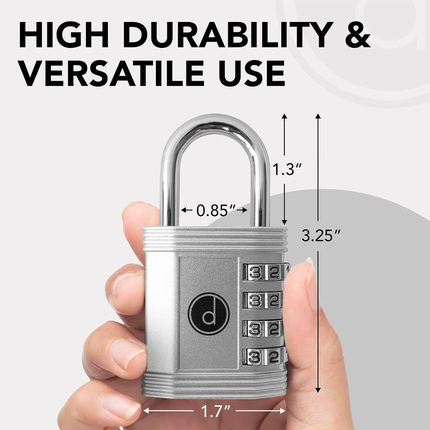 Versatile 4 Digit Combination Lock – Weather-Resistant for Gym Lockers & Gates