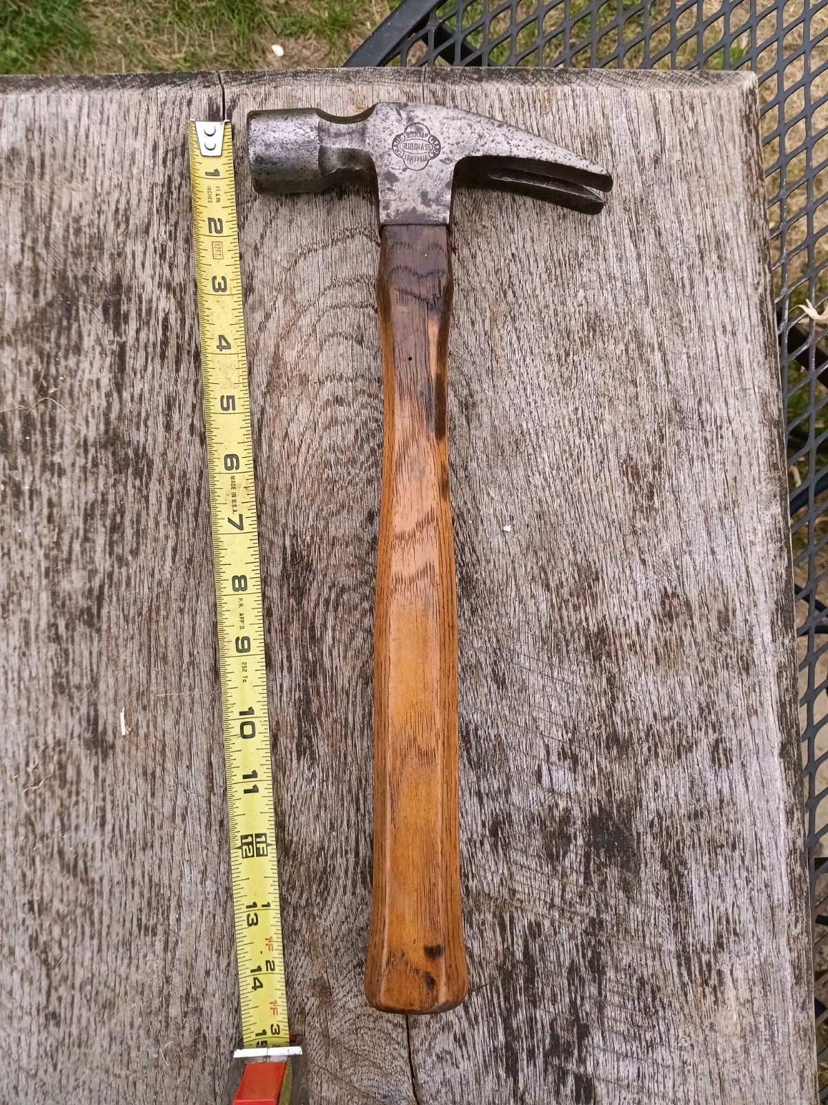 Vintage Belknap Bluegrass Straight Claw Hammer NICE