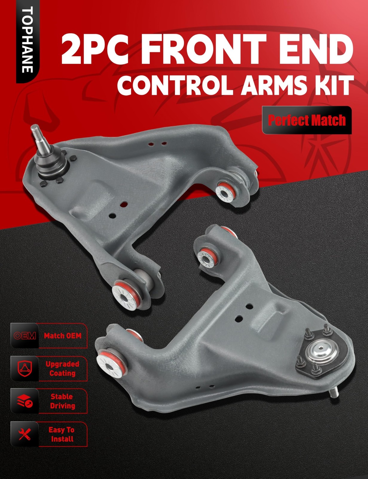 4WD Front Upper Control Arms for Chevy Blazer / S10, GMC Jimmy / S15, Sonoma,…