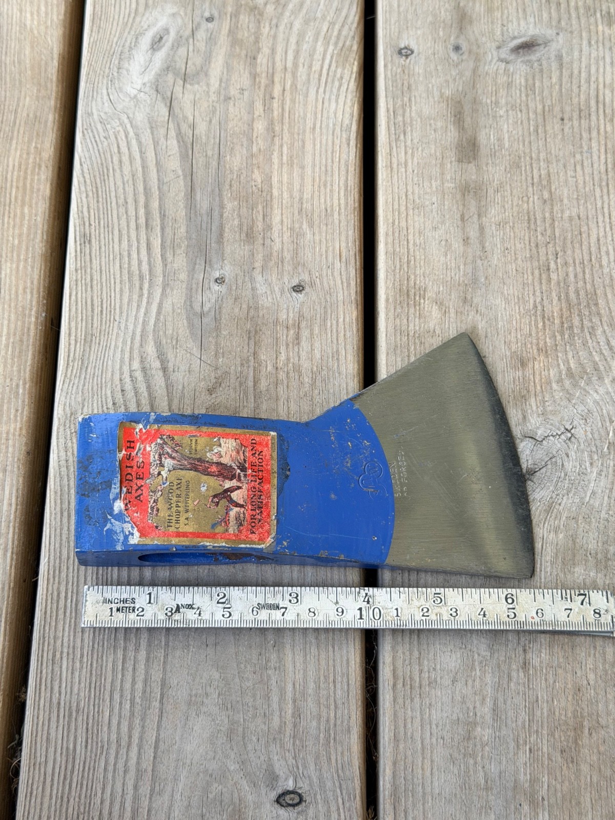 NOS Wetterlings Hudson Bay Axe Head 0.9 kg 95 mm S.A. Wetterling Sweden 1960s Ra