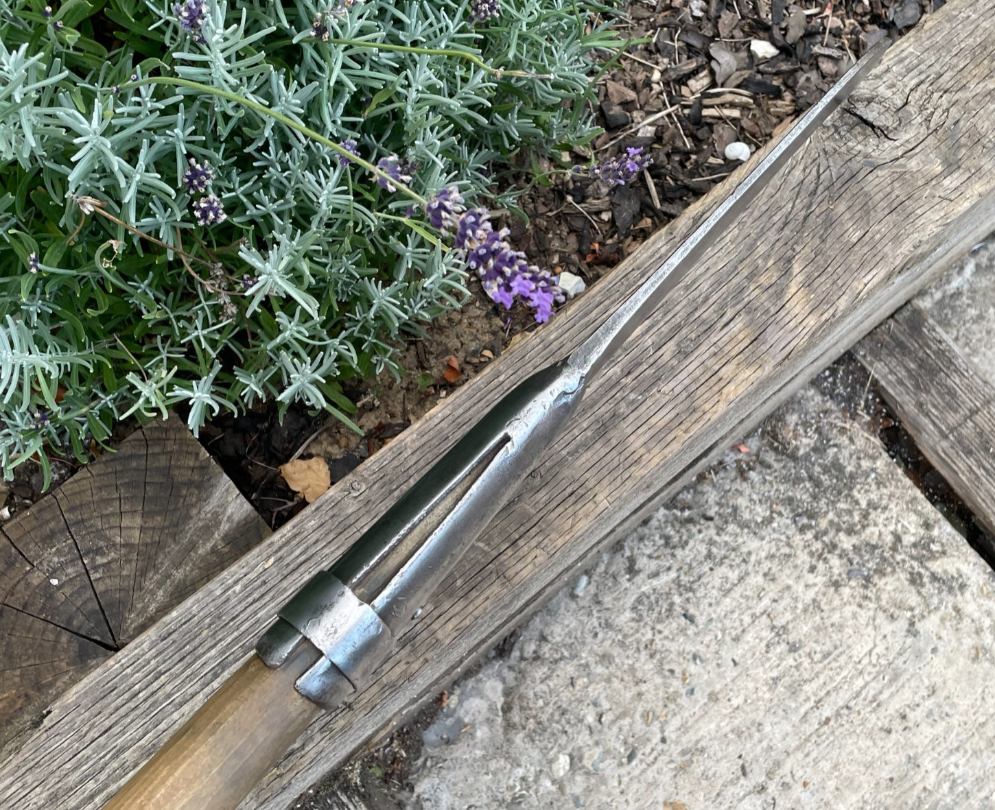 Vintage Long Handled Slasher Sickle Billhook Garden Old Tool