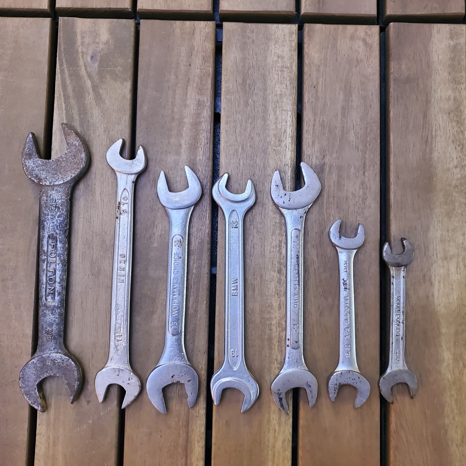 Lot of 7 Assorted Double Open End Wrenches Fulton Heygo BMW Blackhawk Globemast