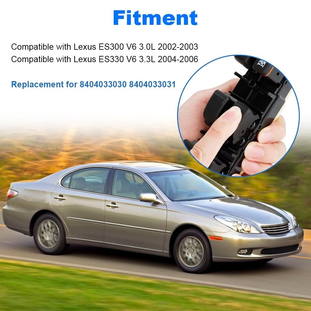 Power Master Window Switch Compatible with Lexus ES300 V6 3.0L 2002 2003 & ES…