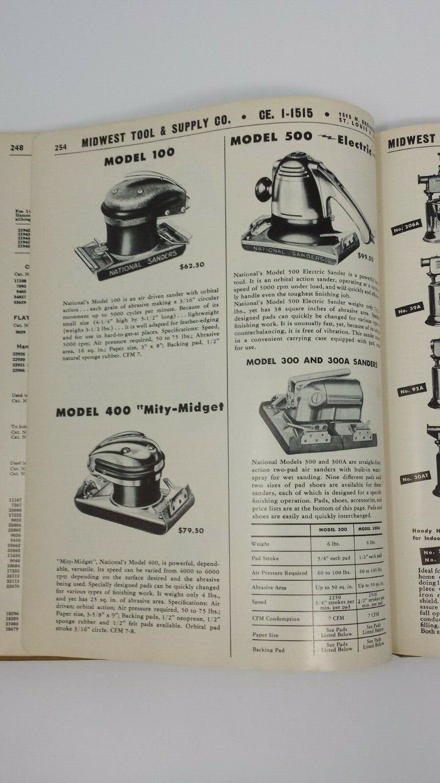 Vintage St. Louis Midwest Tool and Supply Co. Industrial Machinery Catalog #55