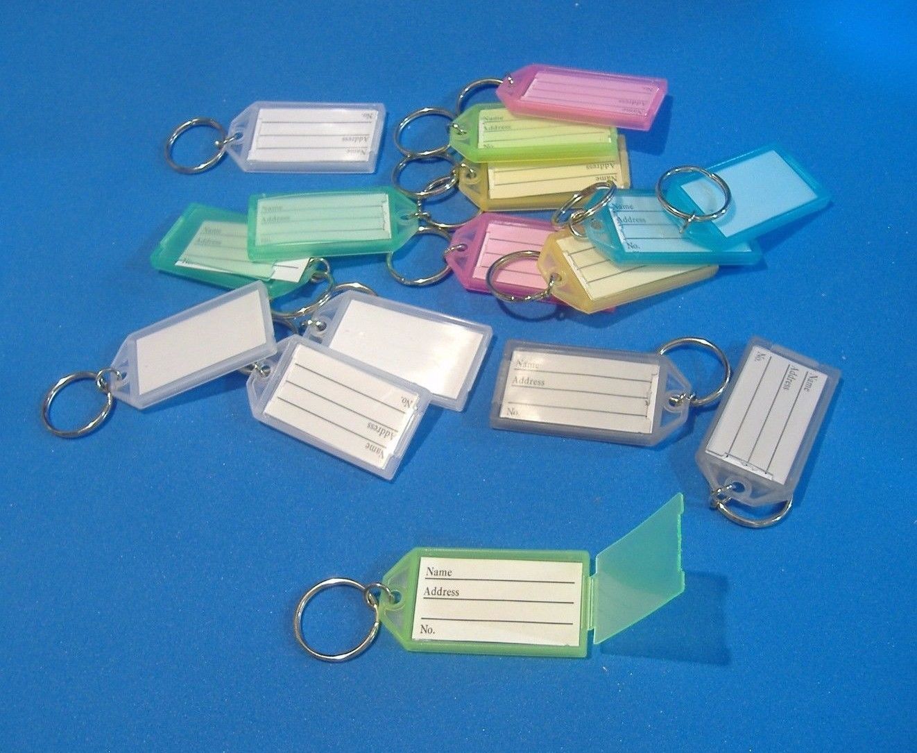 48 PC CLIK-IT REFILL COLOR KEY IDENTIFIERS LABEL ID TAGS LUGGAGE IDENTIFICATION