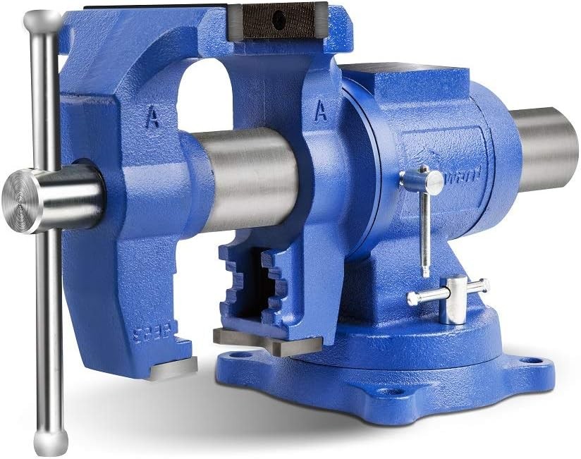 5 Inch Ductile Iron Bench Vise 360 Degree Swivel Base