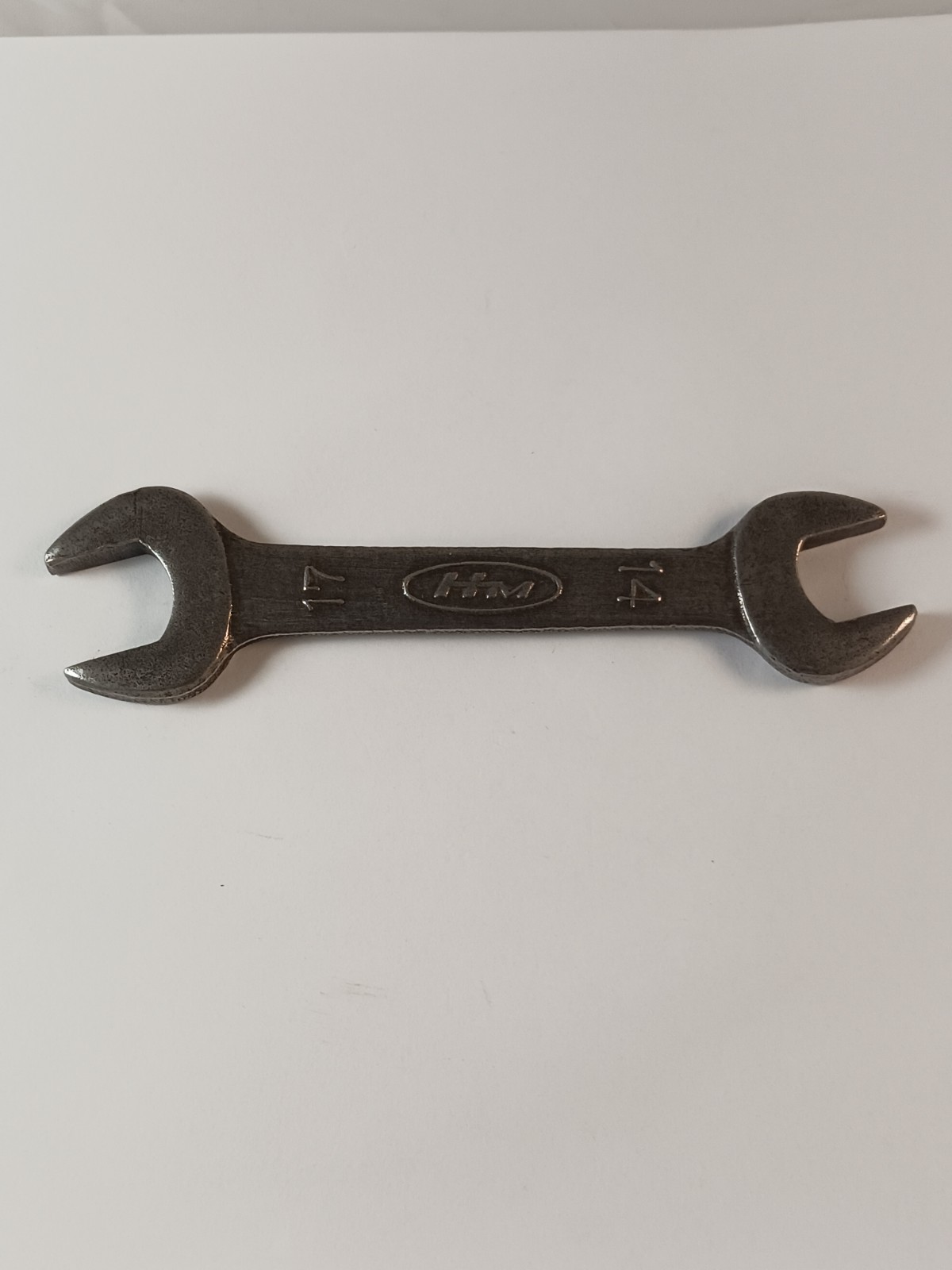 Vintage, HM 17 x 14 Metric Open End Combination Wrench, RK, Length 5 1/4 inch