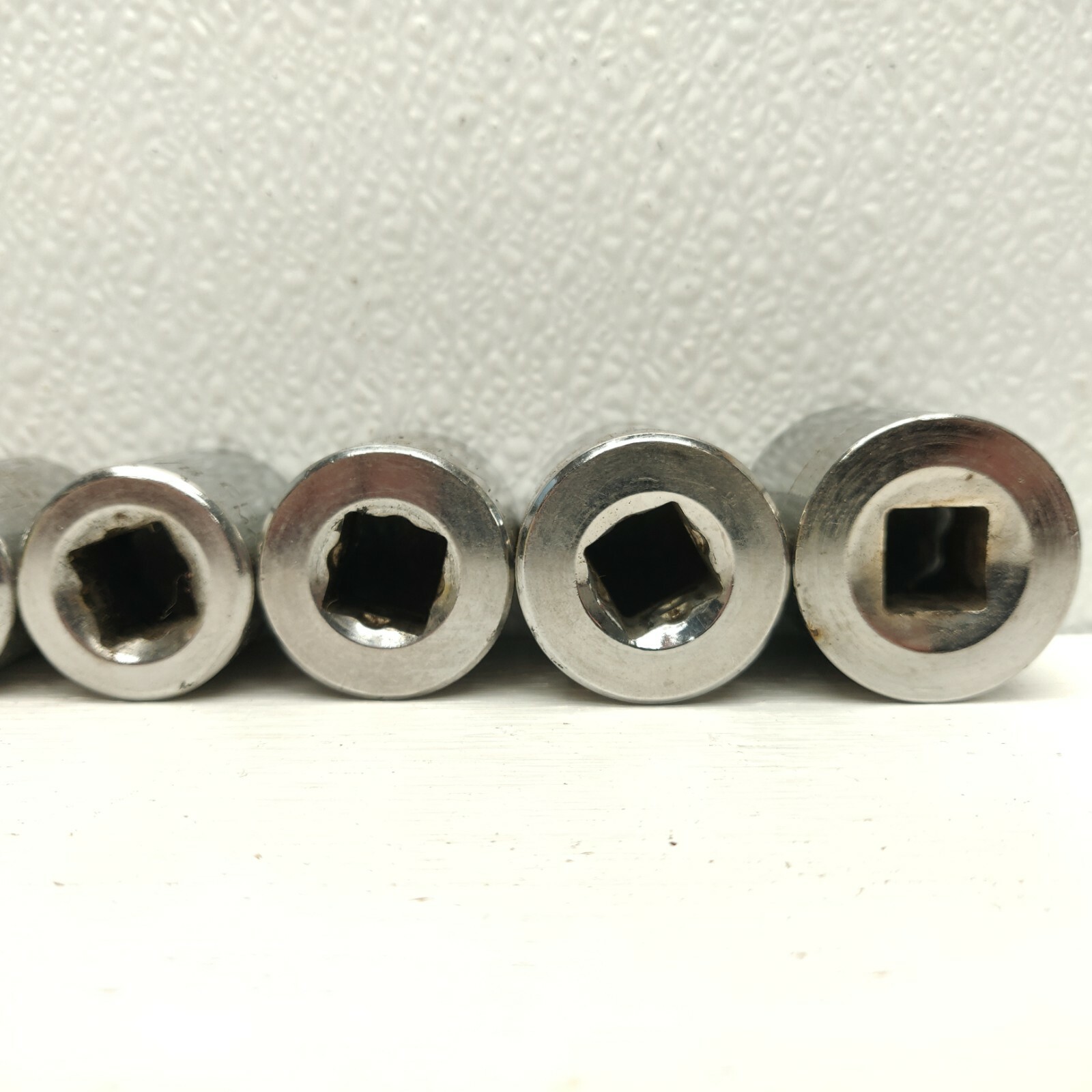 Lot of 9, 1/2″ SAE Craftsman Sockets Various Sizes Made in USA Vintage G2 & GK