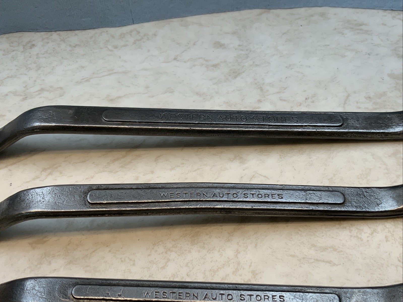 WESTERN AUTO STORES 4pc Offset 12pt SAE Box End Wrenches, USA