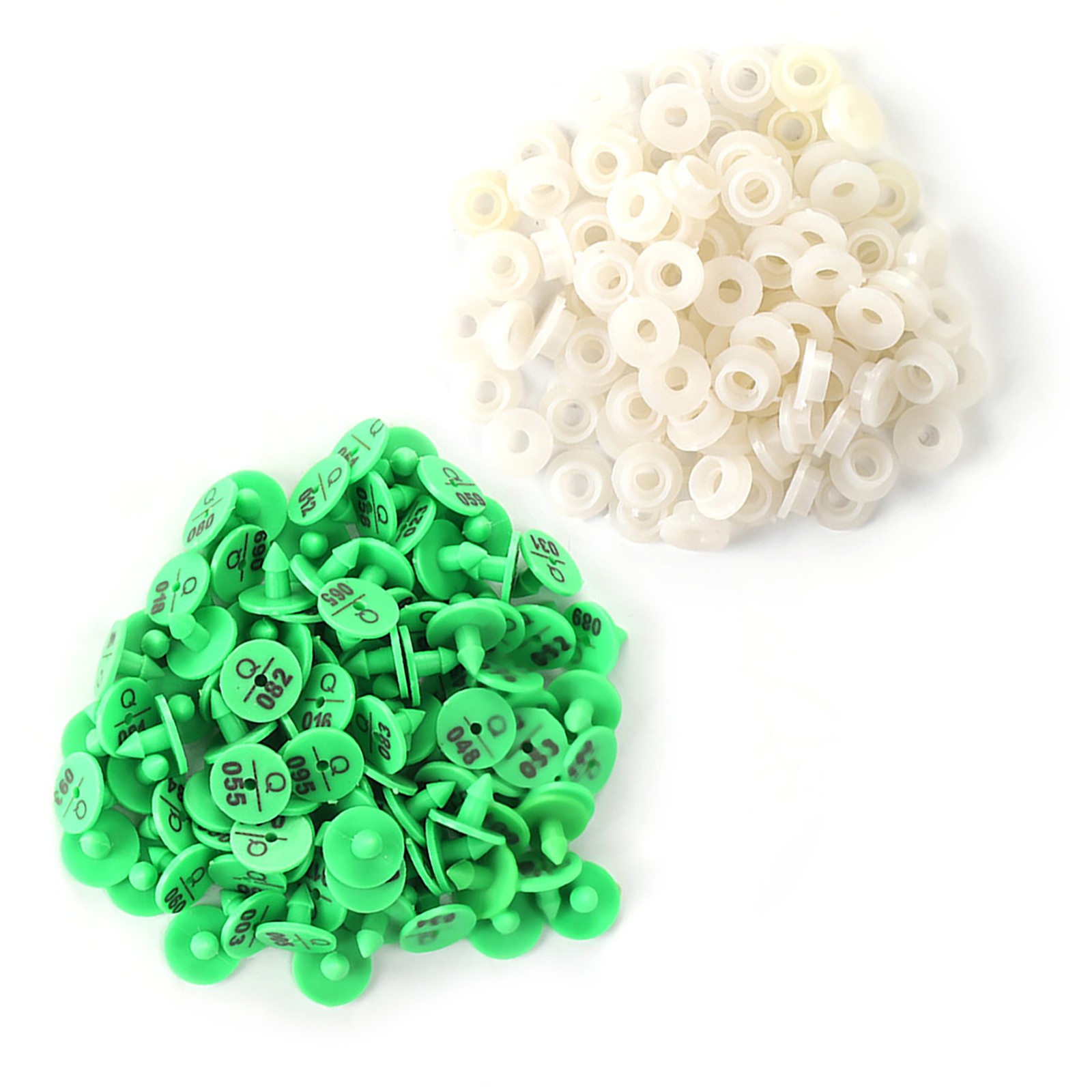 100Pcs Plastic Animal Livestock Ear For Rabbit Dog Green