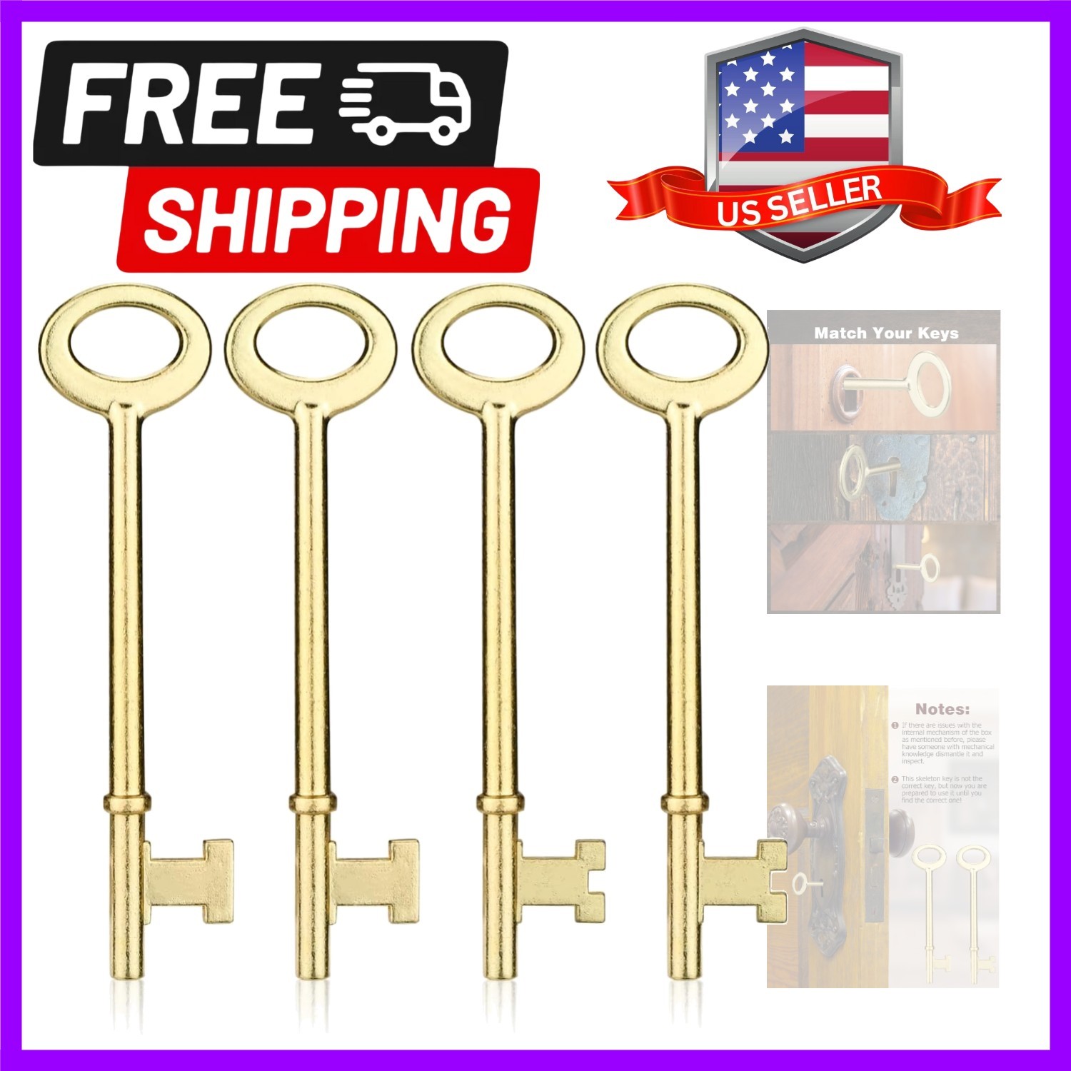 Skeleton Key, KY-32 KY-33 Replacement | Replacement Skeleton Keys Kit for Old…