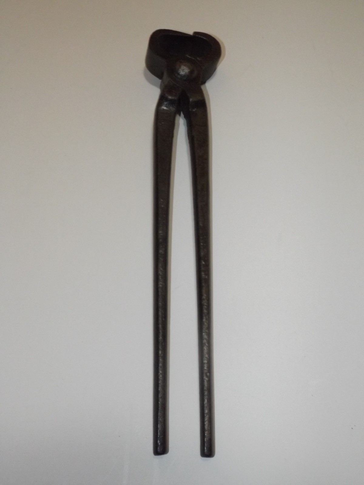 Antique 13″ Forged Blacksmith Tongs, American, USED, Heavy Forged Steel