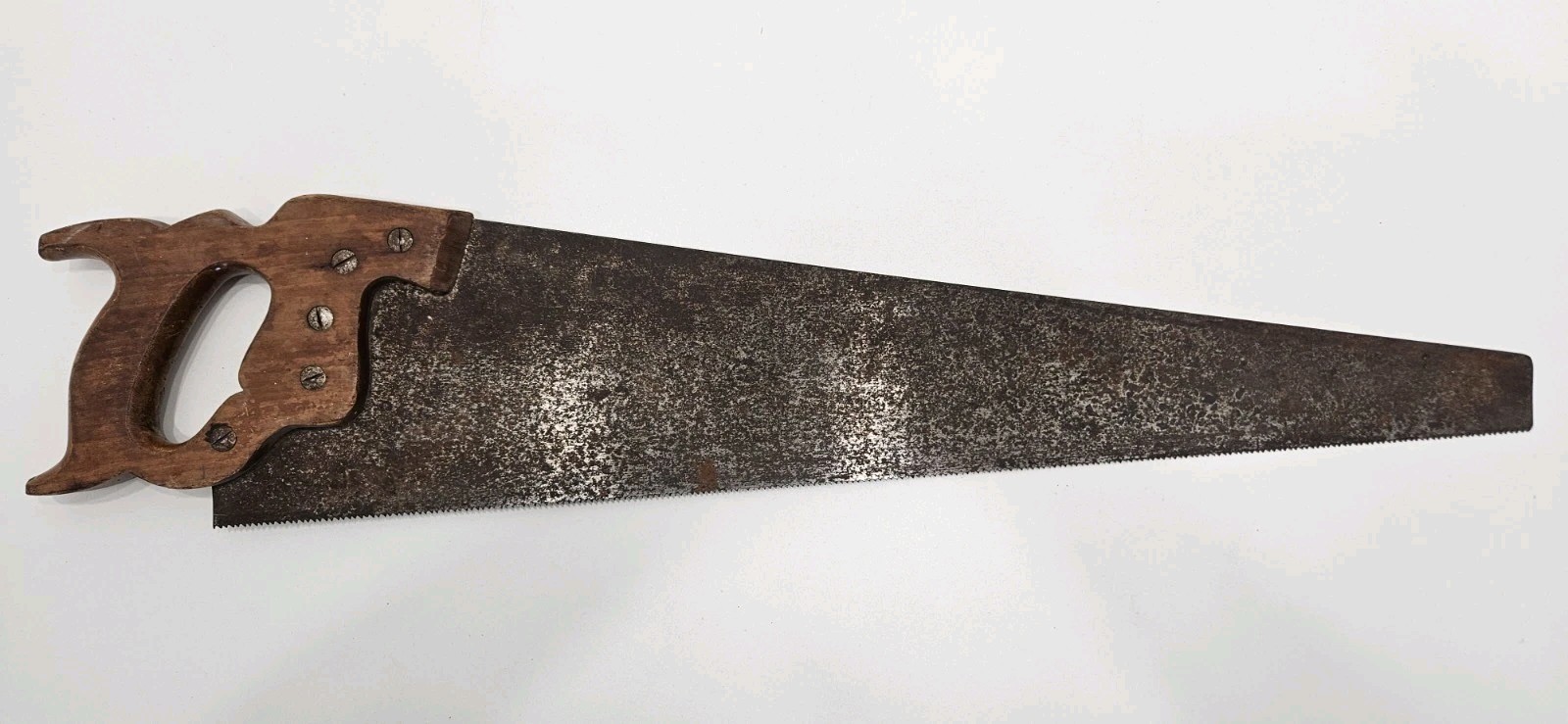 Vintage Disston & Sons D-23 Hand Saw 26″ Blade Wood Handle