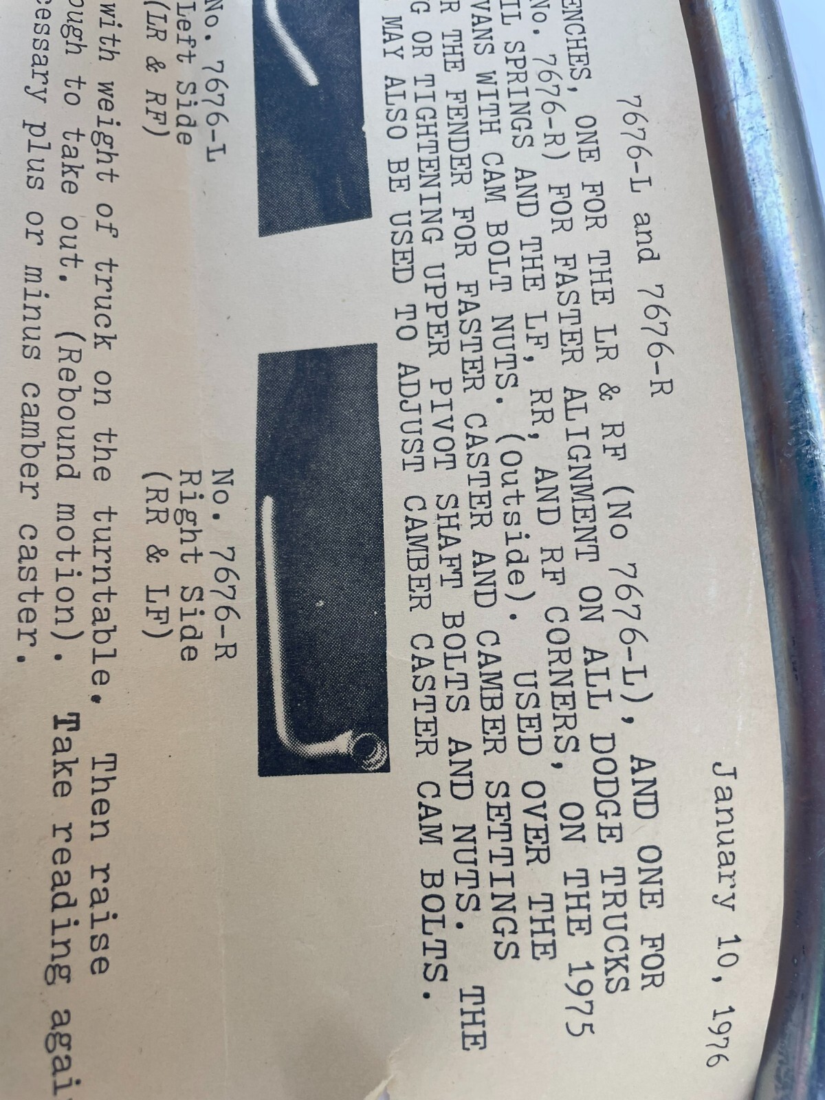 Vintage 1976’s Two Socket Wrenches, 7676-Left and 7676-Right