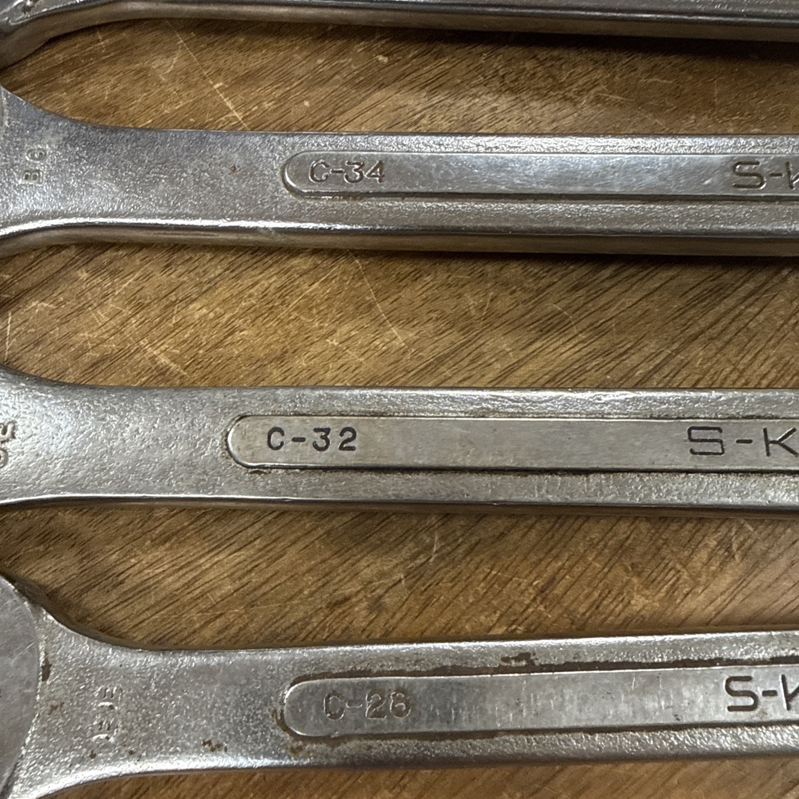 Vintage SK Tools USA 5 Piece Set C-40 1-1/4” Thru C-28 7/8” 12 Point Combination