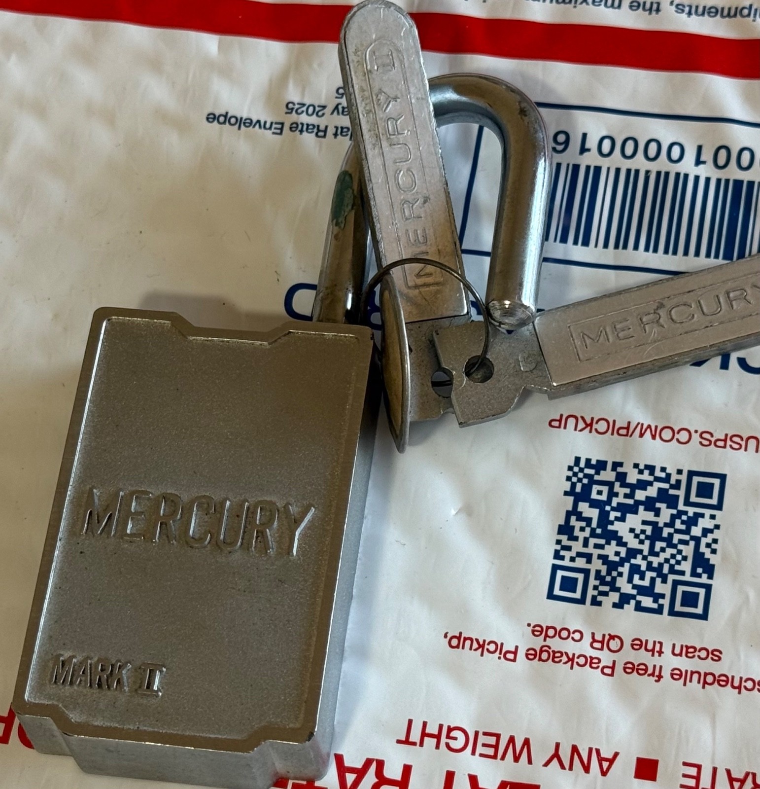 VINTAGE MERCURY MARK II MAGNETIC PAD LOCK MARK 2 1970’s – RARE MADE IN USA!!