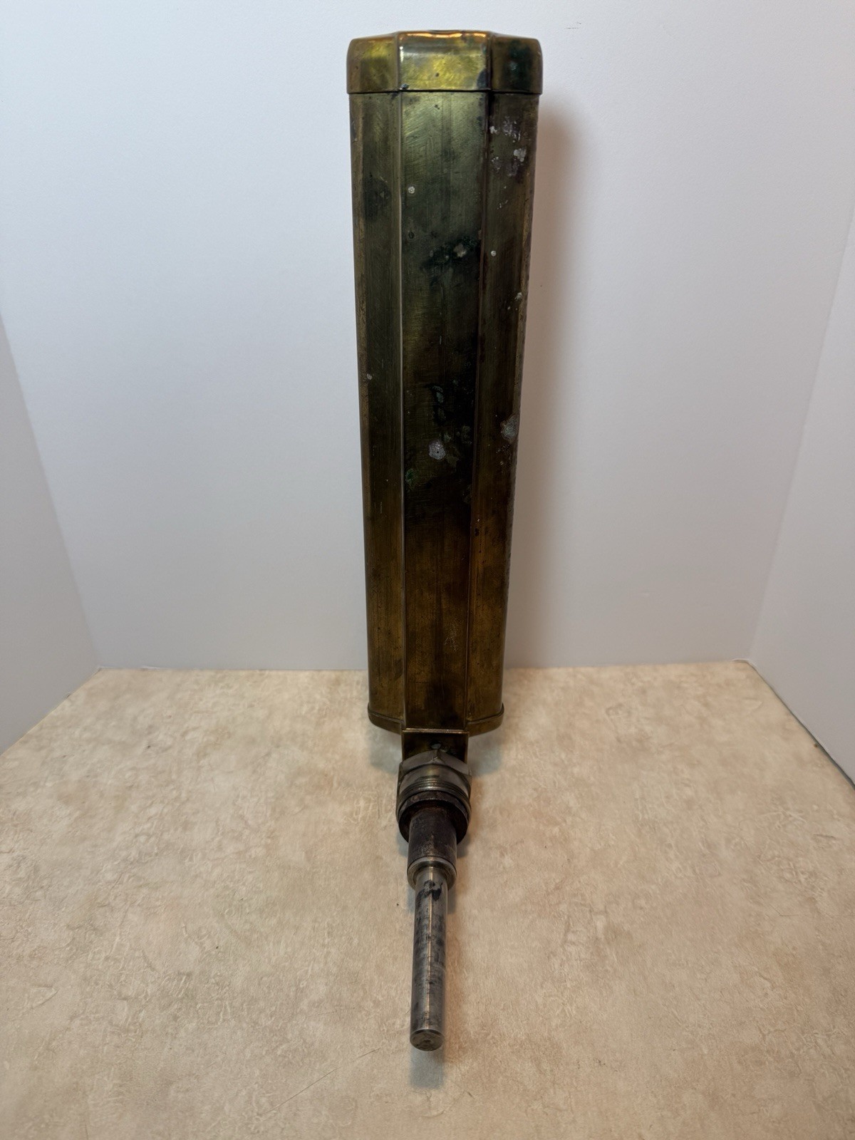 Antique Vintage STEAM BOILER ENGINE TEMPERATURE GAUGE Brass Victorian