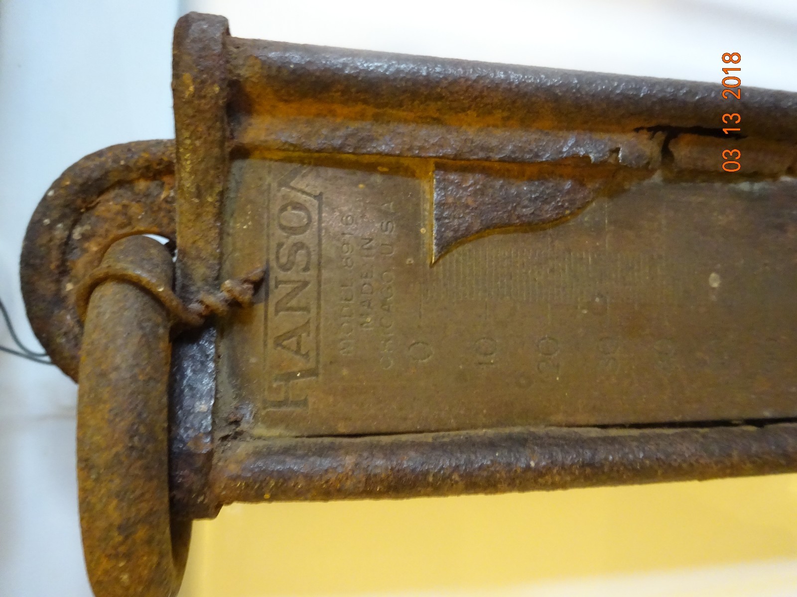 Antique HANSON 160LB. Capacity (Model 8916) Patent Pending Made In Chicago