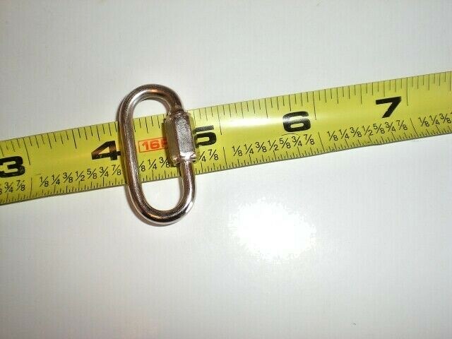 10 Lot Stainless Steel Carabiner Marine Quick Screw Links Boating Sailing Marine