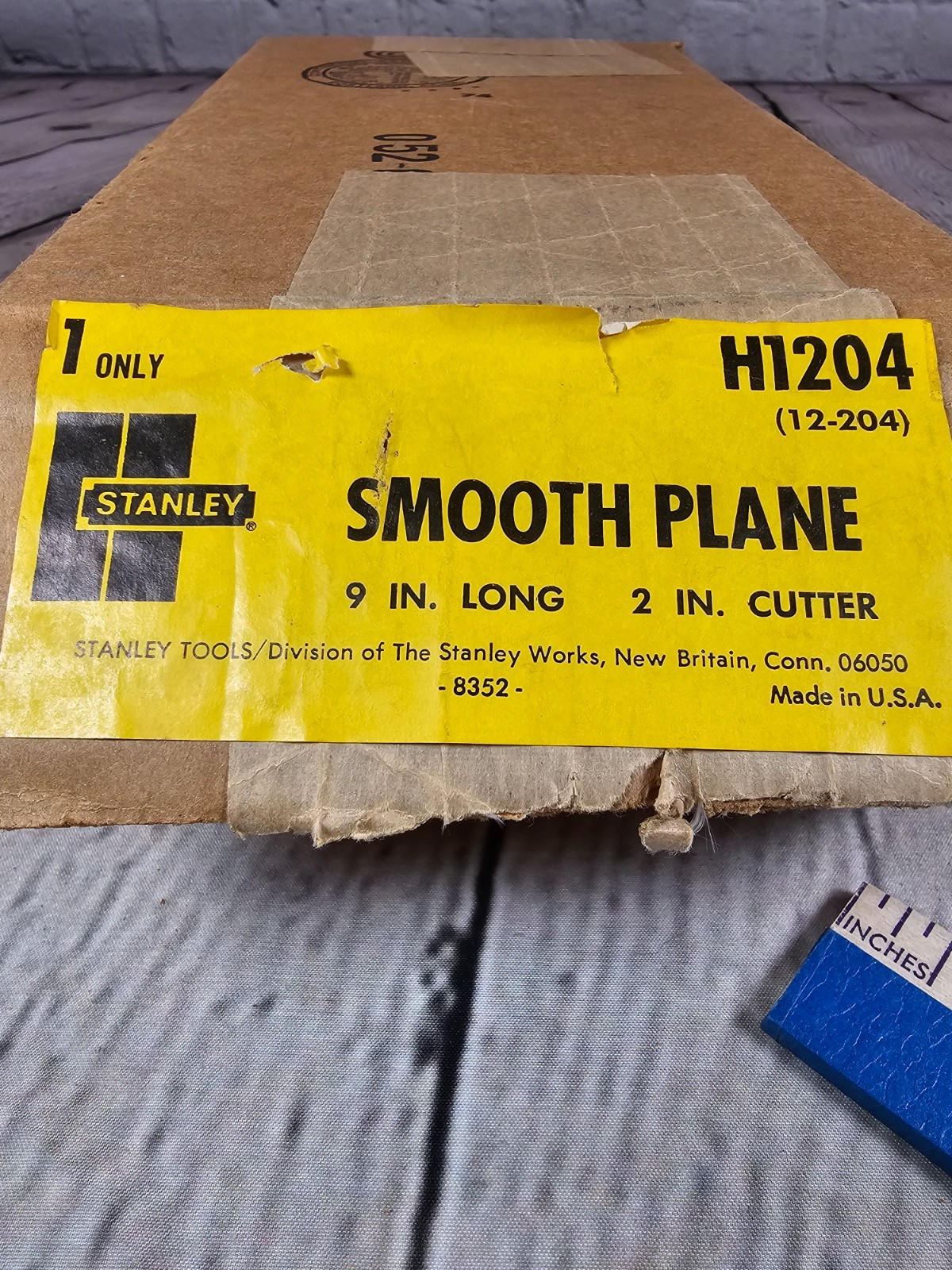 Vintage Stanley H1204 (12-204) Smoothing Plane w/ Original Box – 9″ Made in USA