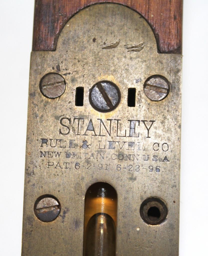 Late 19th Century 24” Stanley Rule & Level Co. Wood & Brass Carpenters Level