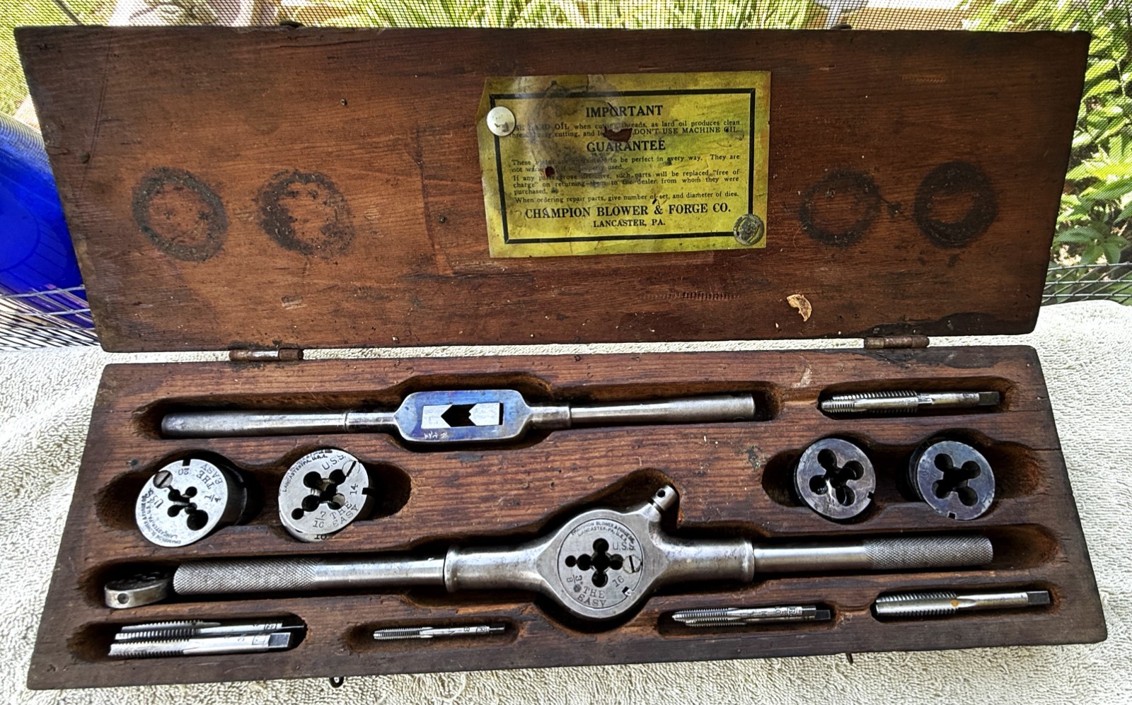 VINTAGE NO. 1 CHAMPION BLOWER & FORGE COMPANY BLACKSMITH DIE SET