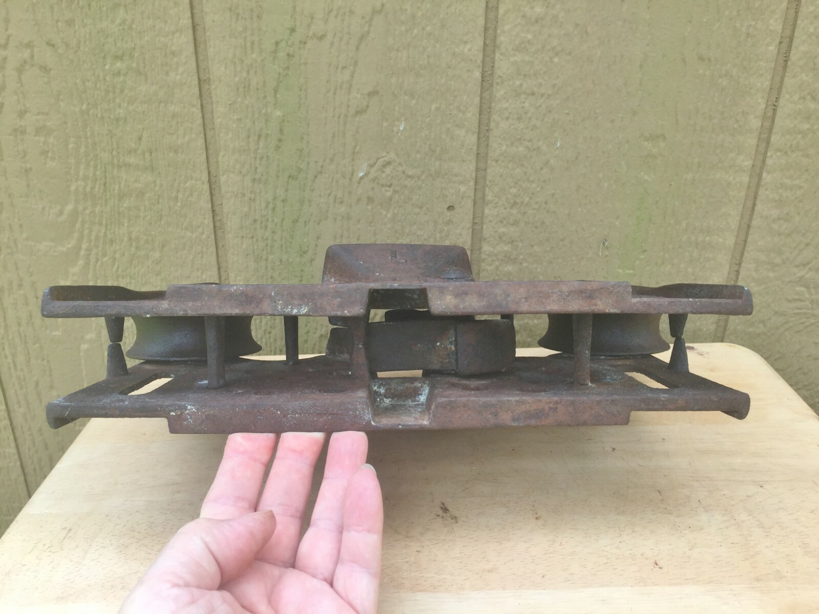 Porter Reversible Adjustable Wood Track Hay Trolley Carrier Pat 1886 Ottawa IL