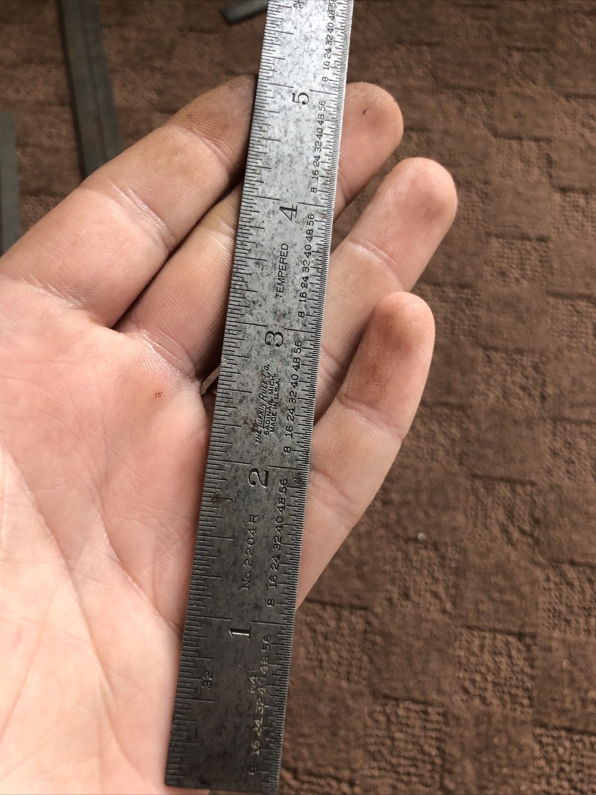 Vintage Lufkin Rule Co. No. 2204R 6” Ruler Tempered Machinist Tool