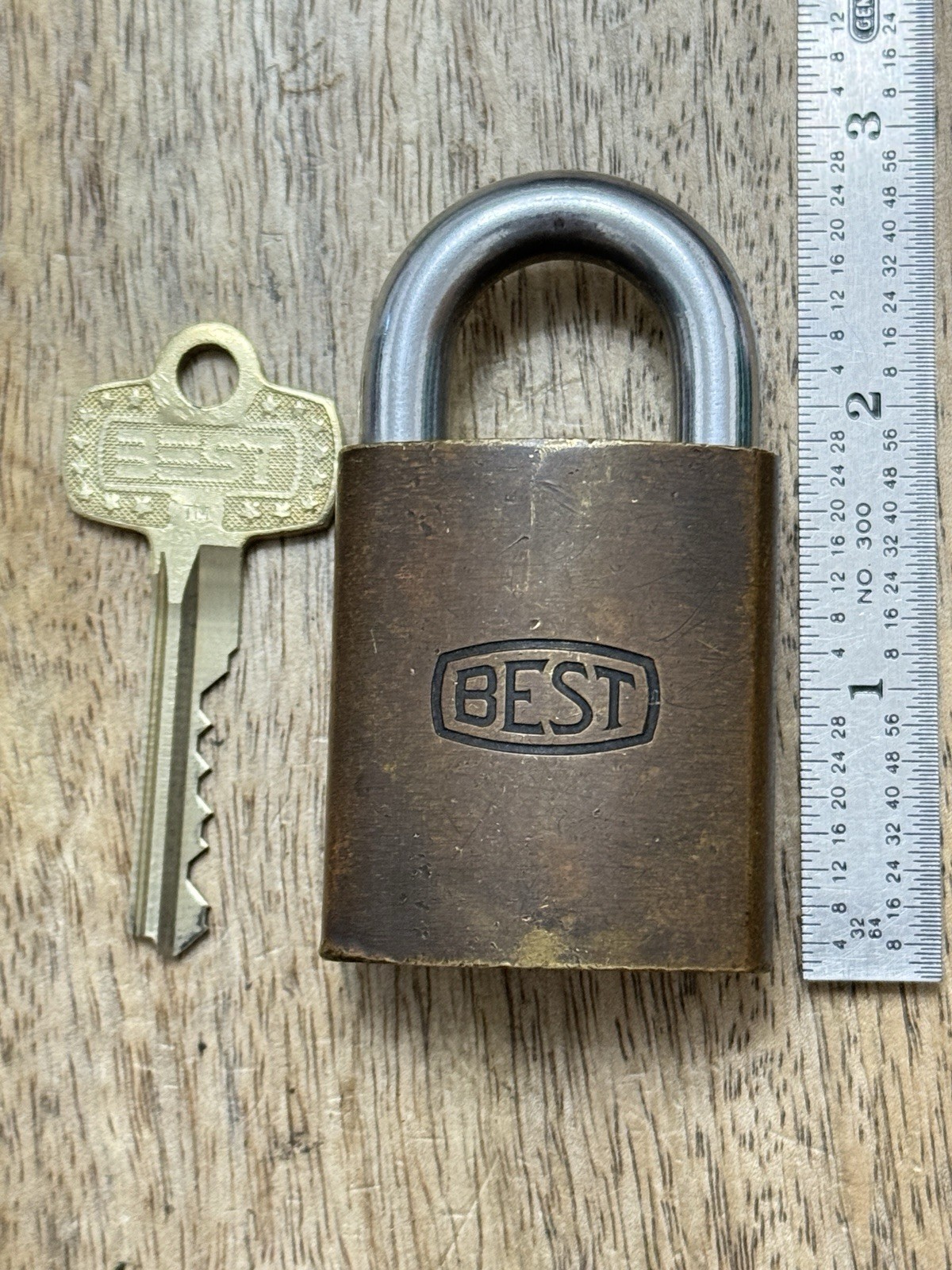 Vintage BEST Douglas Aircraft Company Padlock Lock With Key