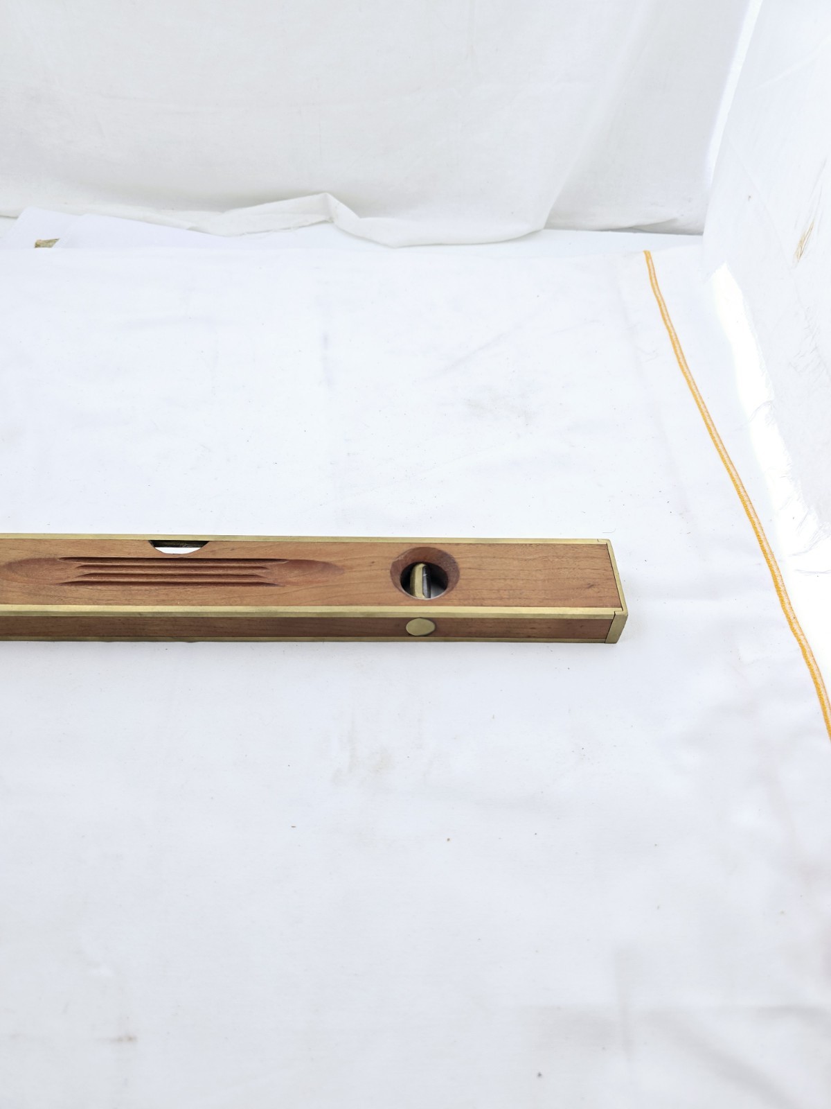 Antique H. Disston Wood & Brass Inch Level 18×2″ Pat. 1912