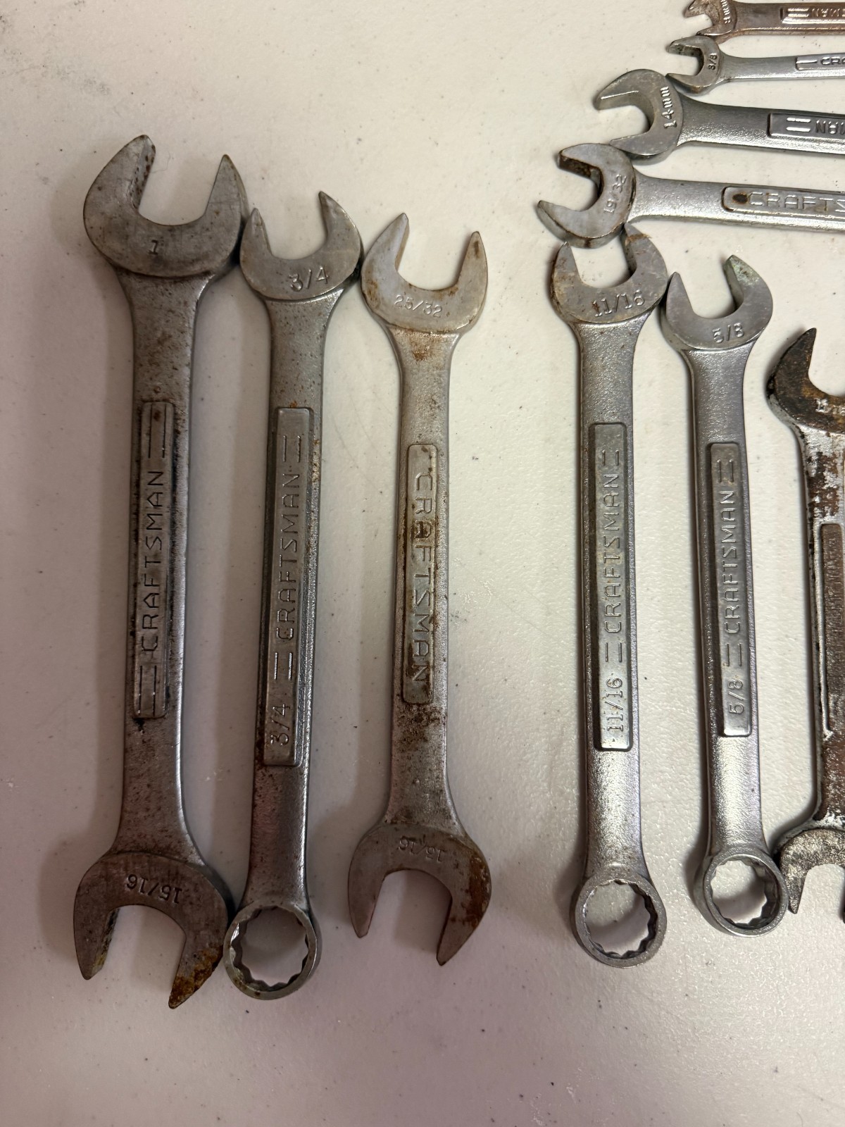 Lot Of 20 Assorted Sizes Wrenches Drop Forged Craftsman Mostly Vintage (4)