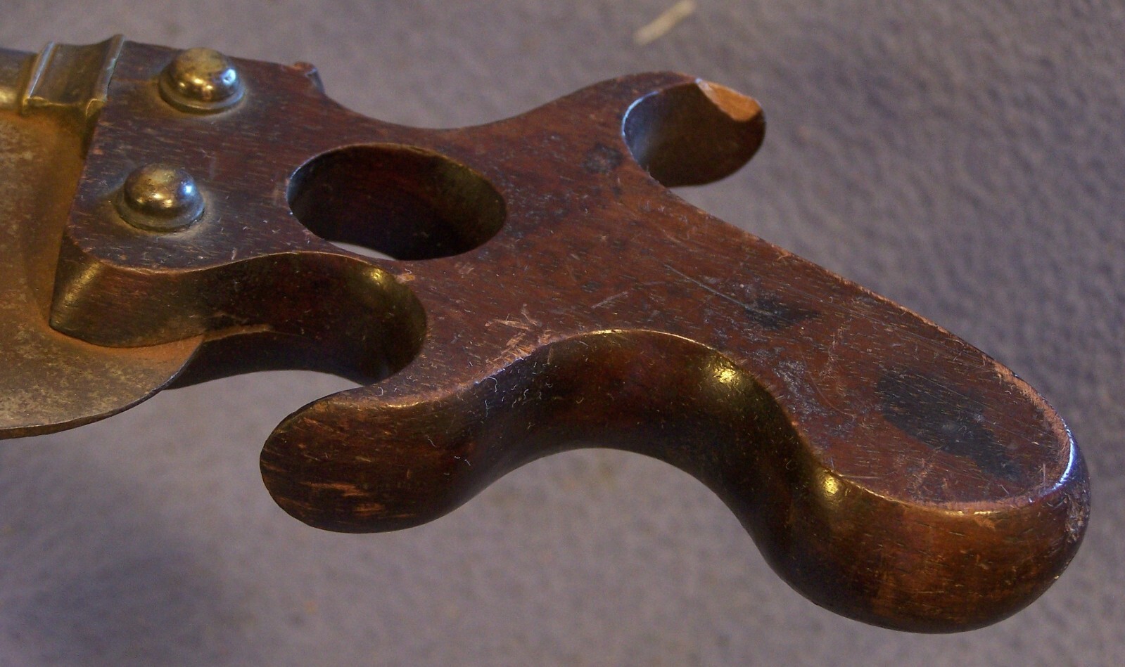 1800’s Surgeon’s pre Civil War bone saw amputation Mahogany handle brass nuts Dr