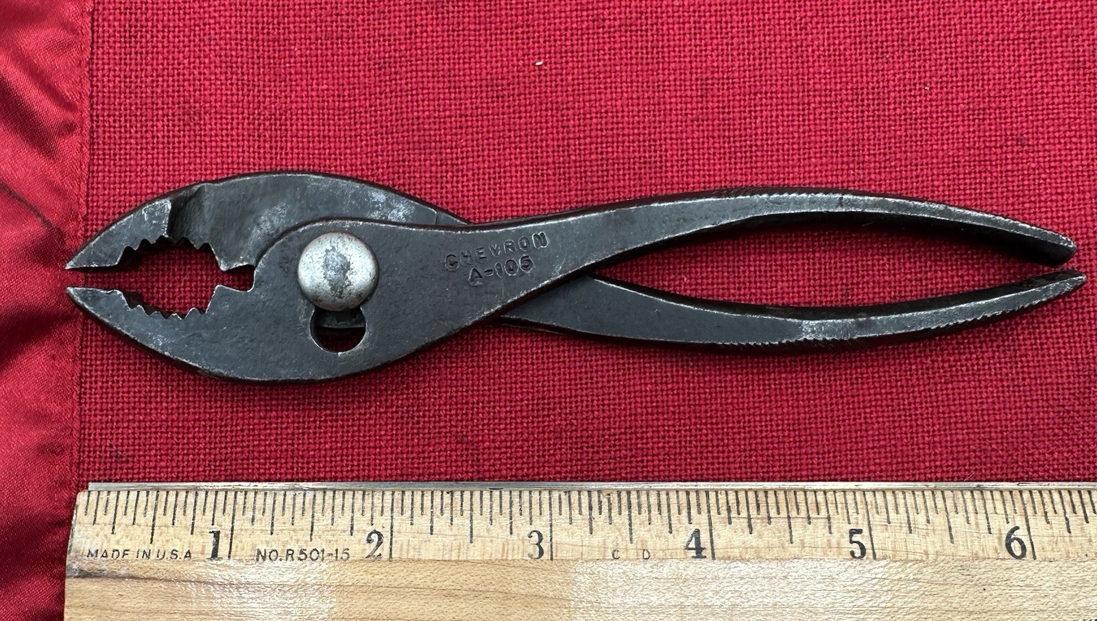 Chevron A-105 Slip Joint Pliers Vintage Used